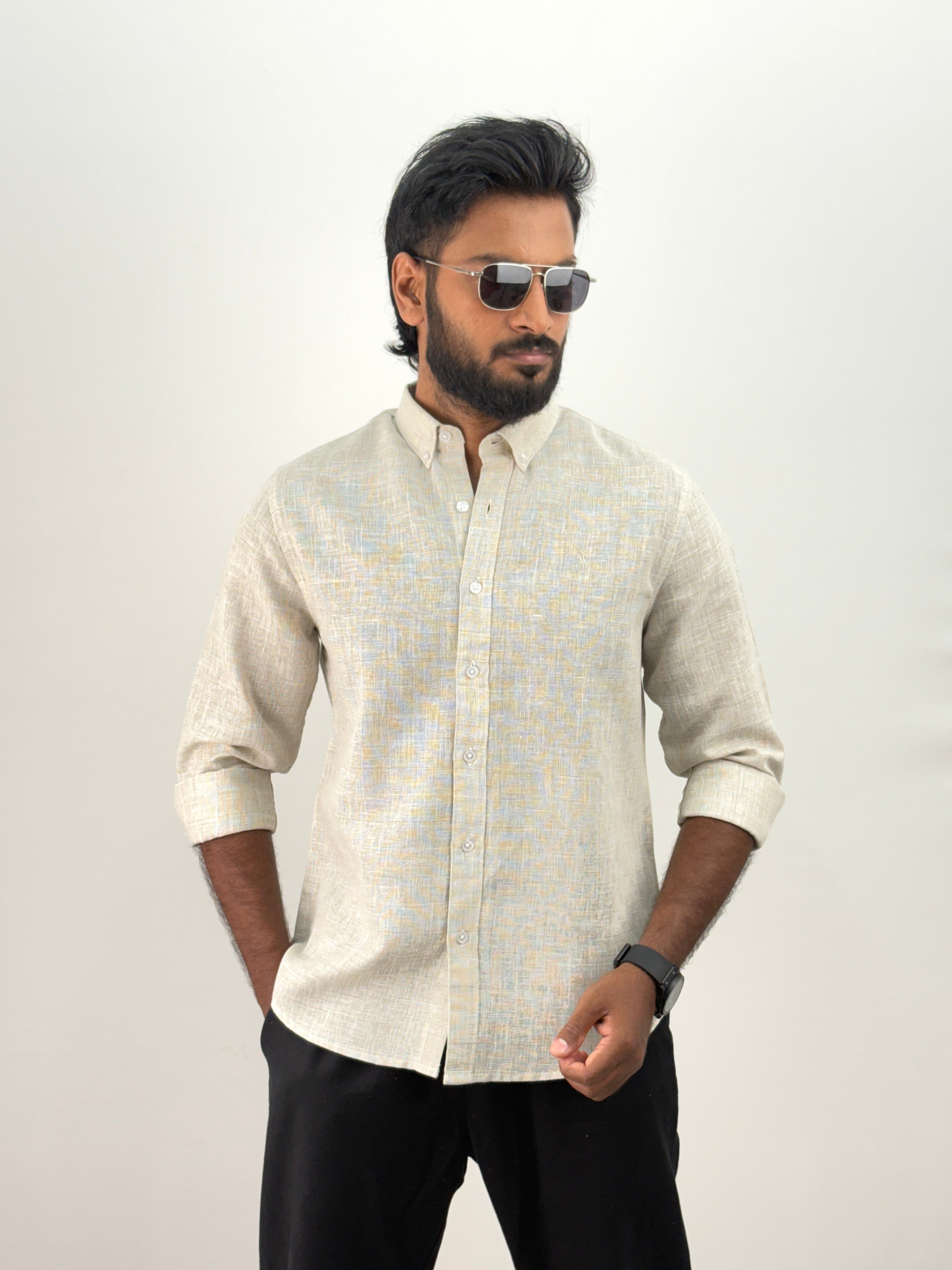 Beige Linen Shirt