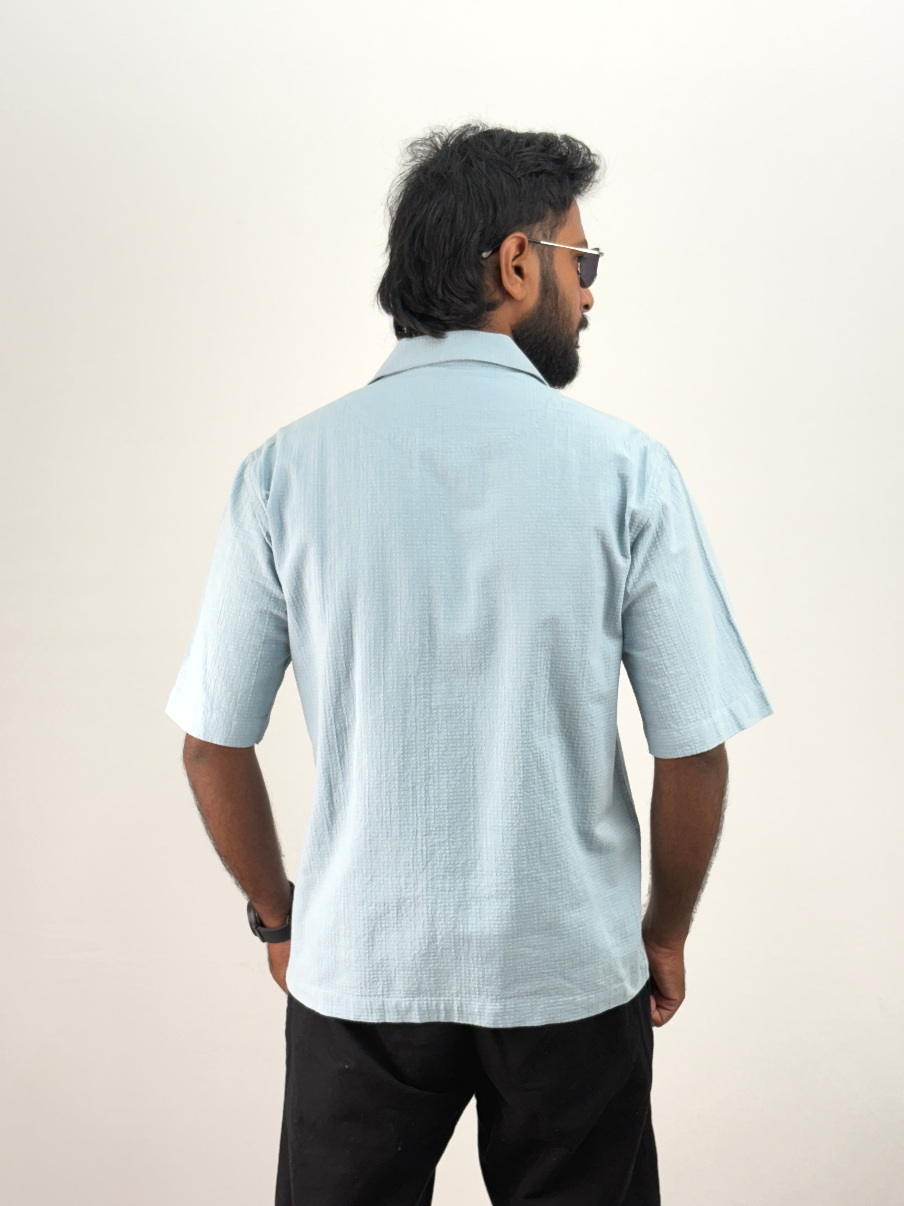 Blue Half Sleeve Shirt