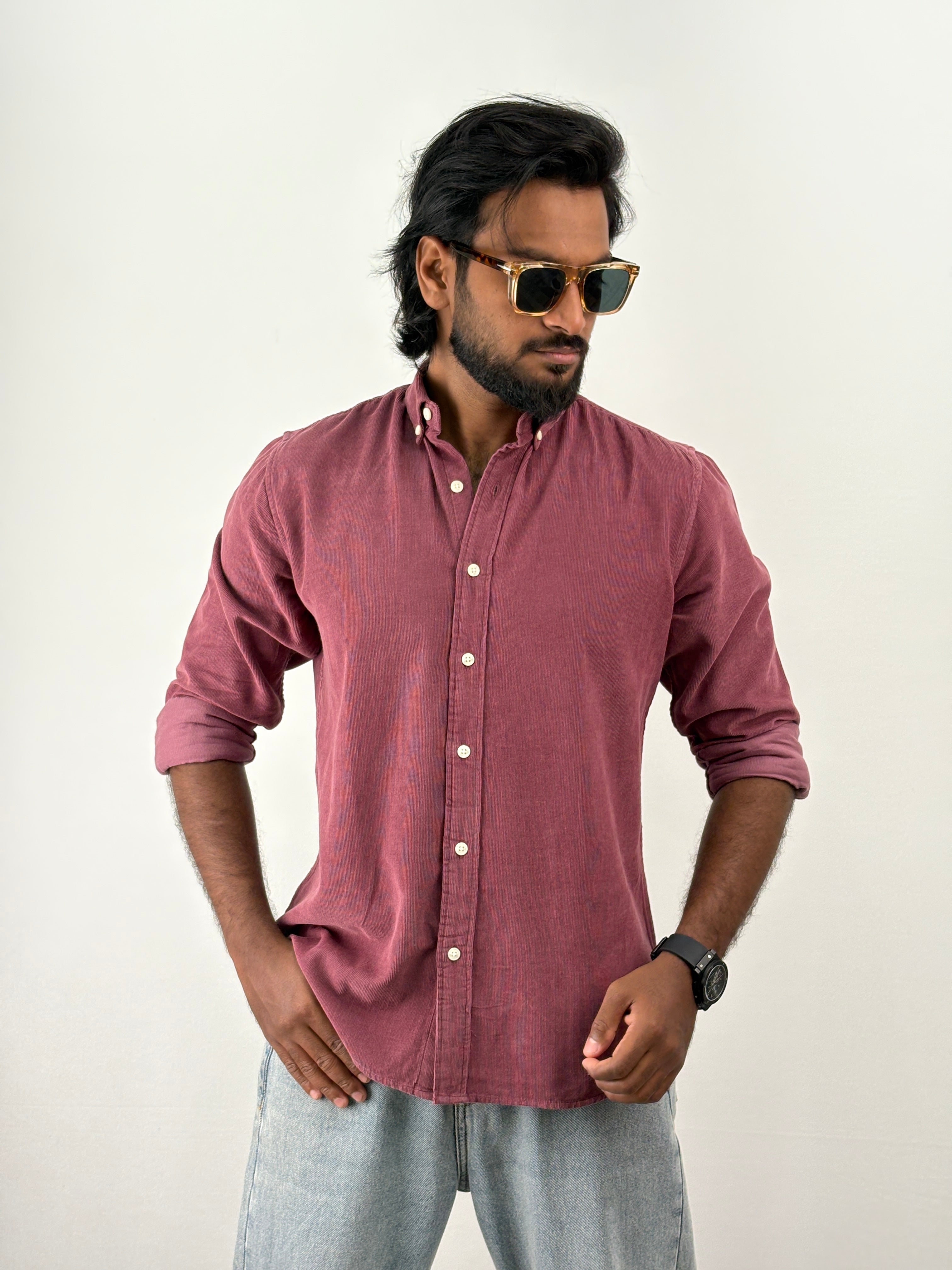 Lavender Corduroy Shirt 1