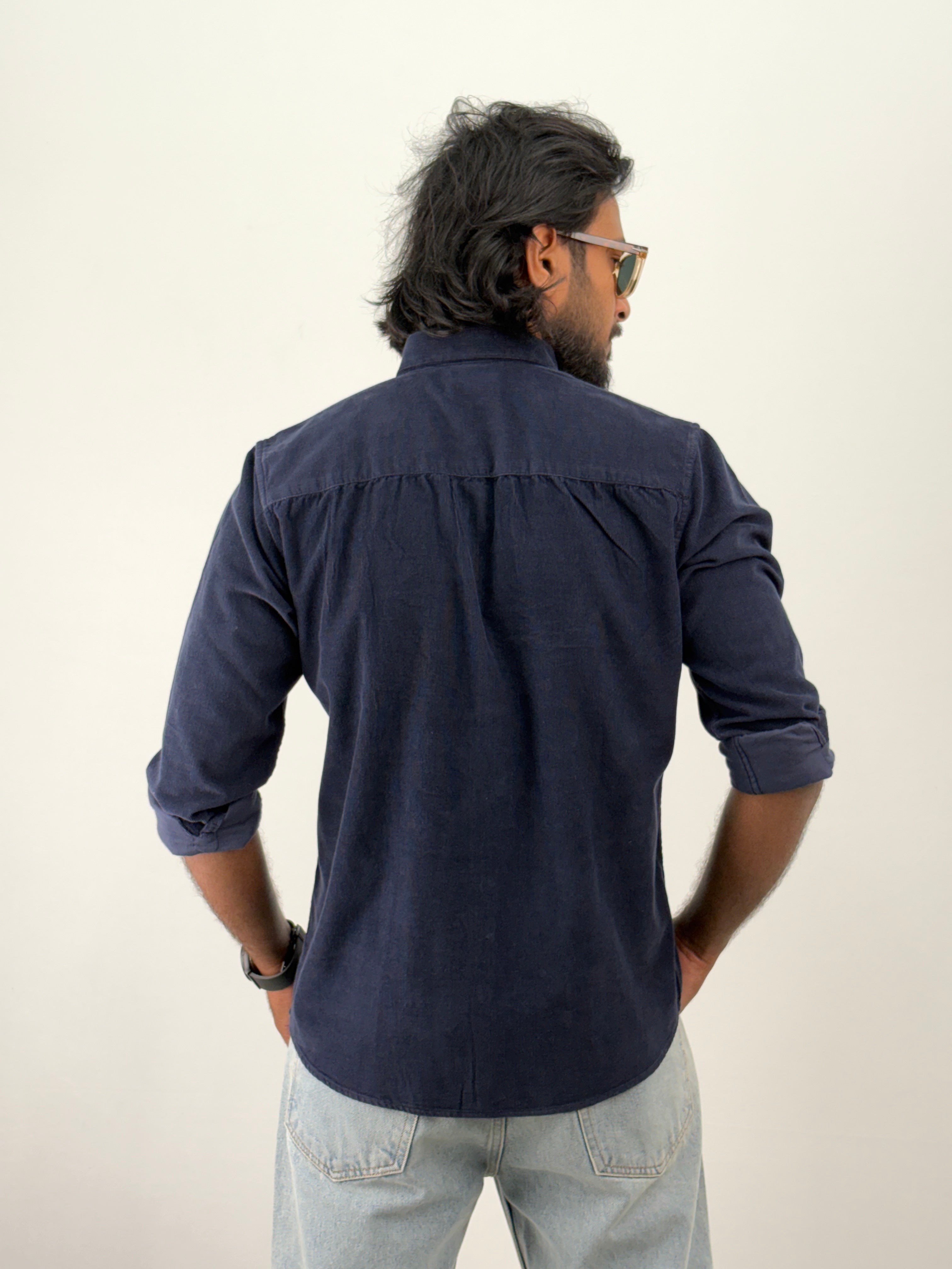 Navy Corduroy Shirt 1