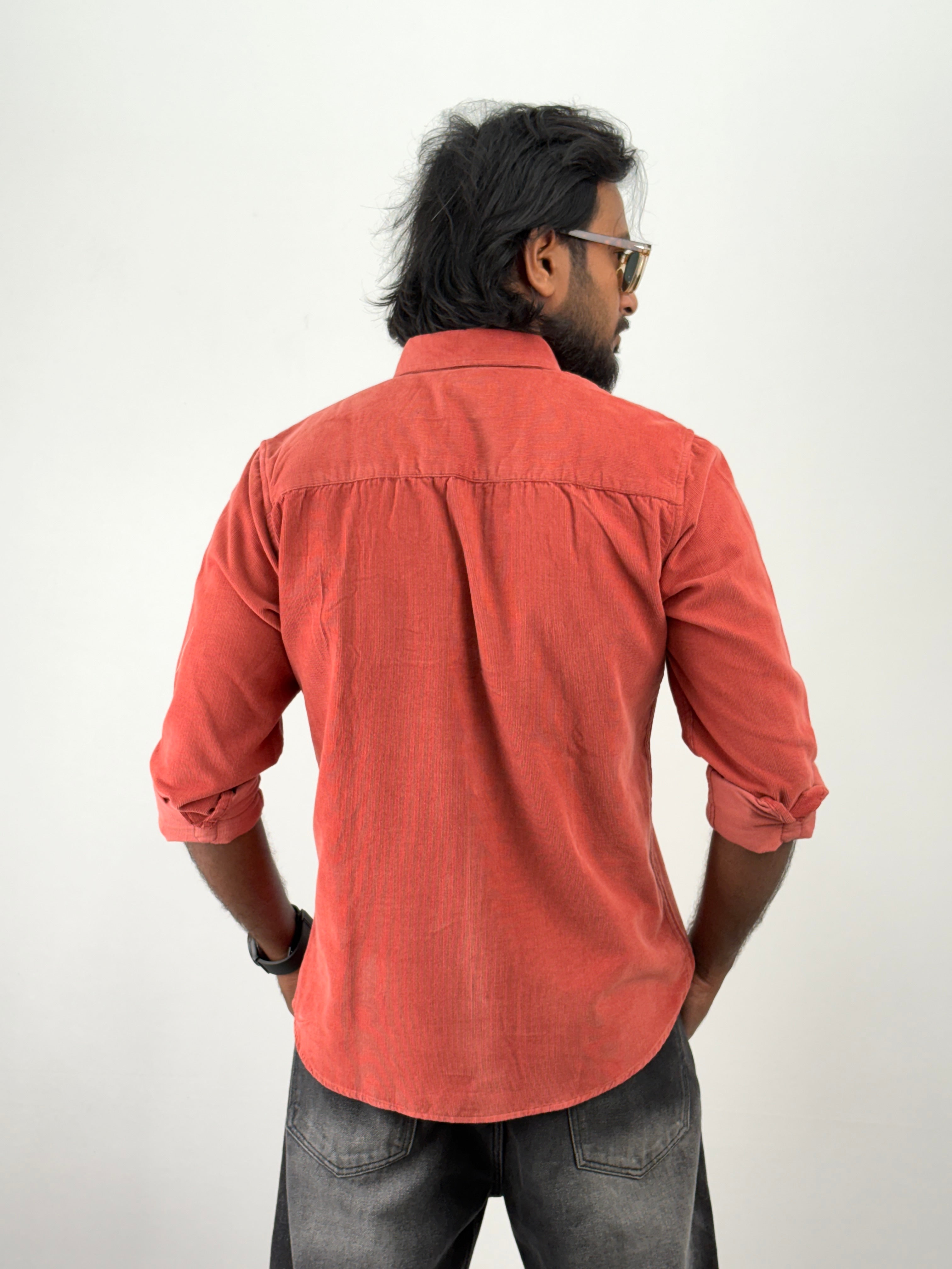 Peach Corduroy Shirt 1