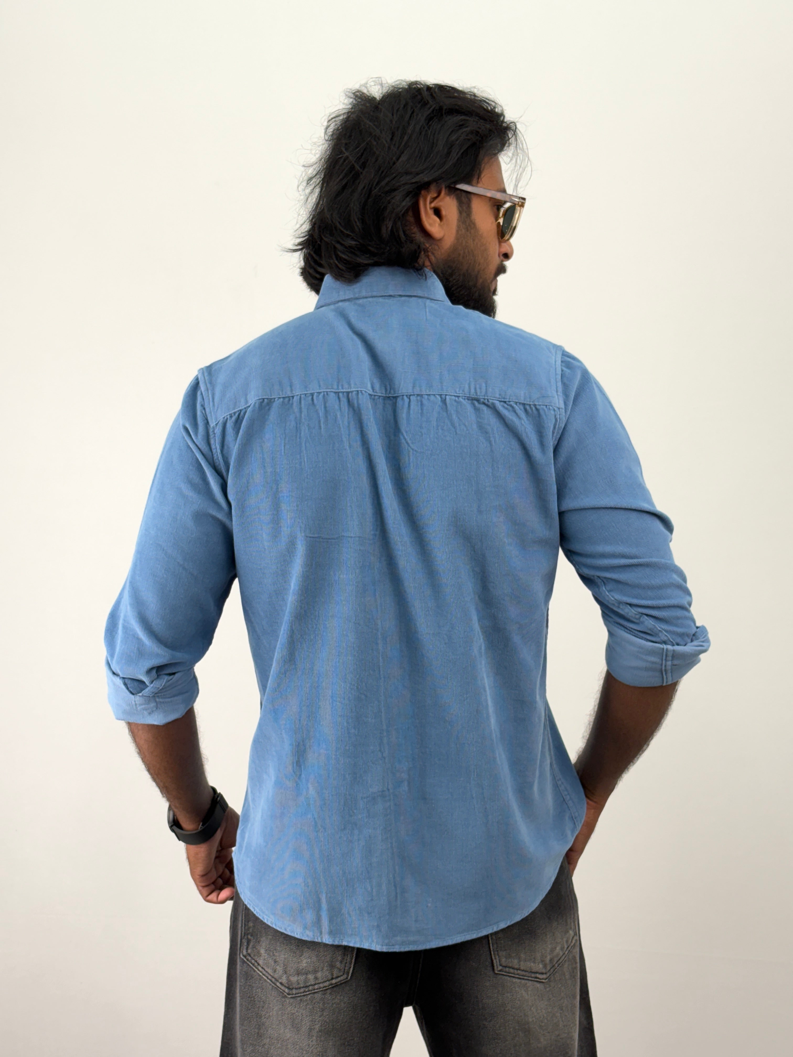 Blue Corduroy Shirt 1