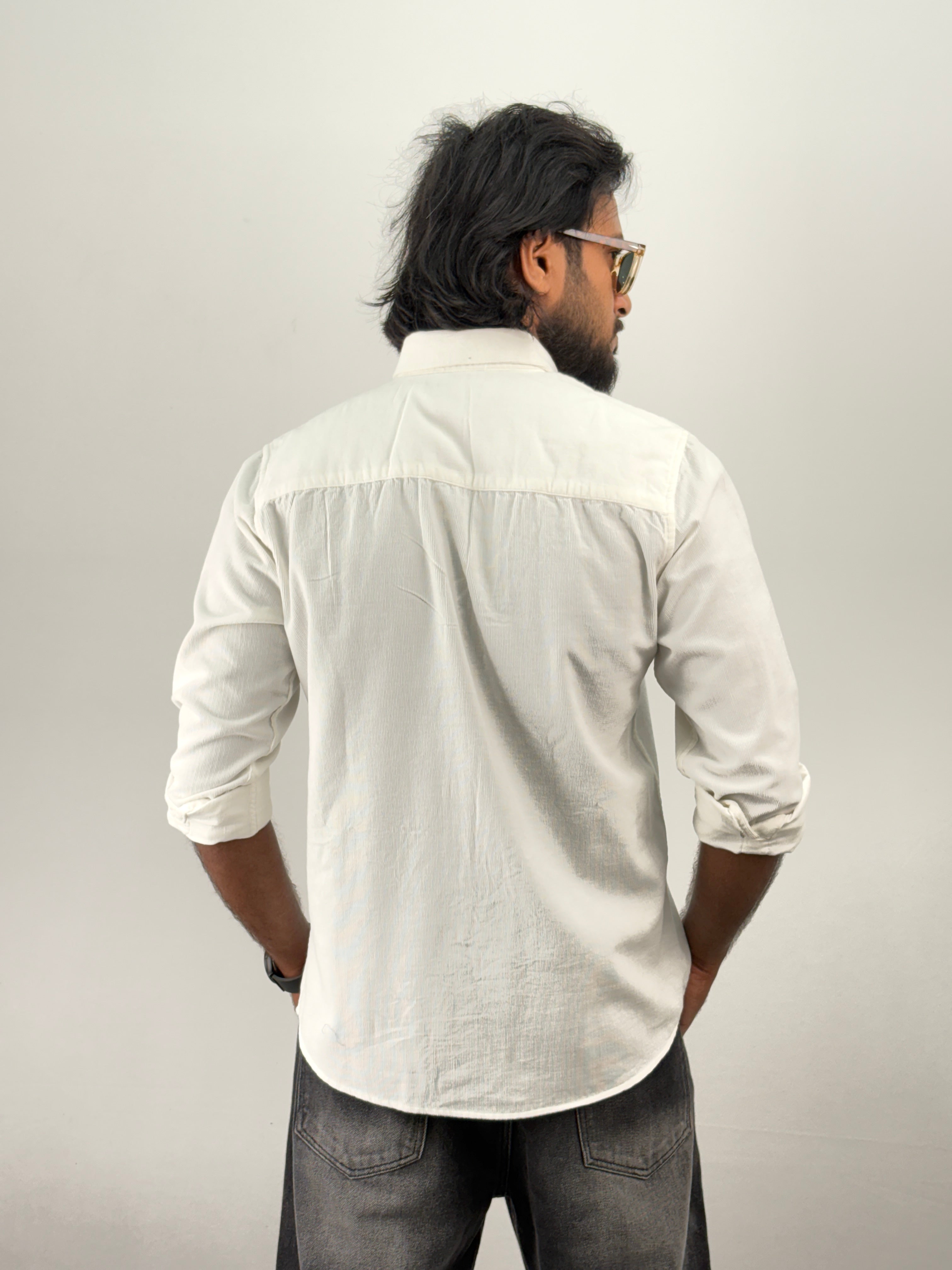 White Corduroy Shirt 1