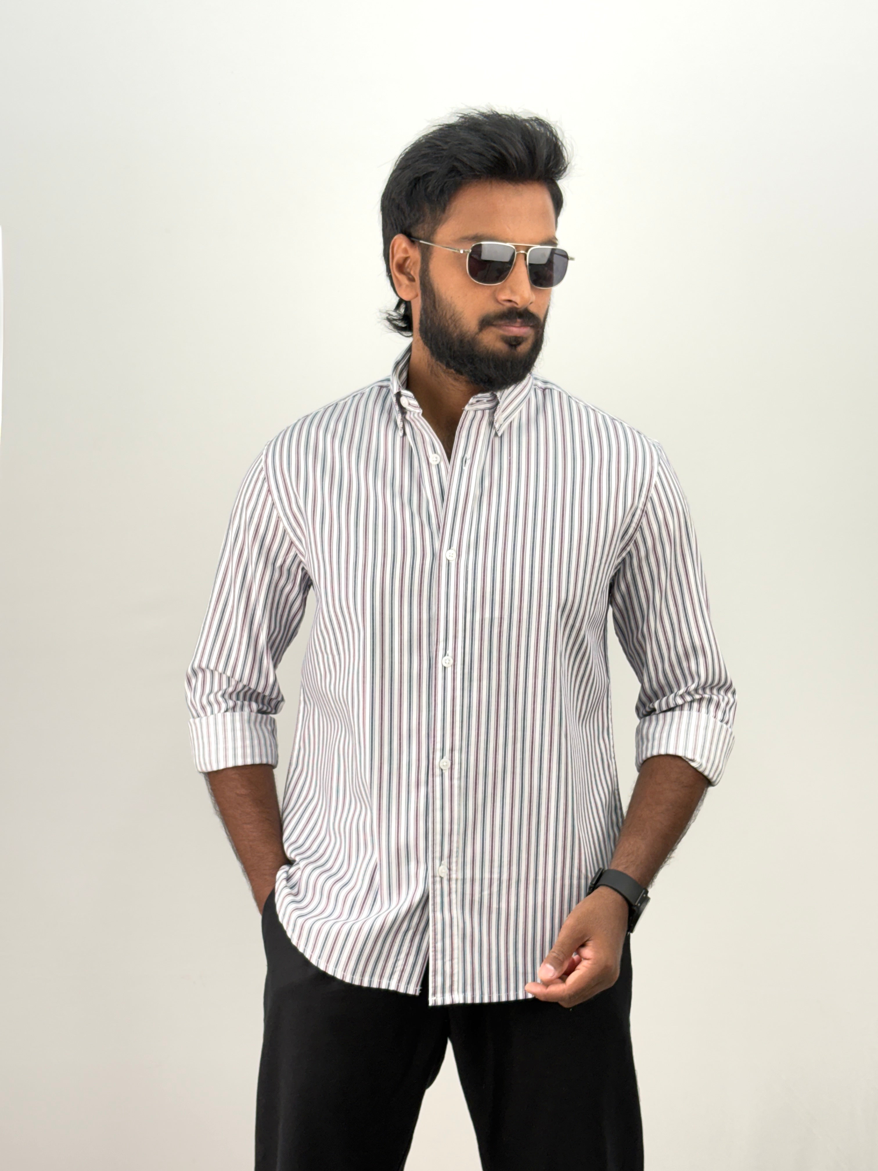 Maroon Stripe Shirt