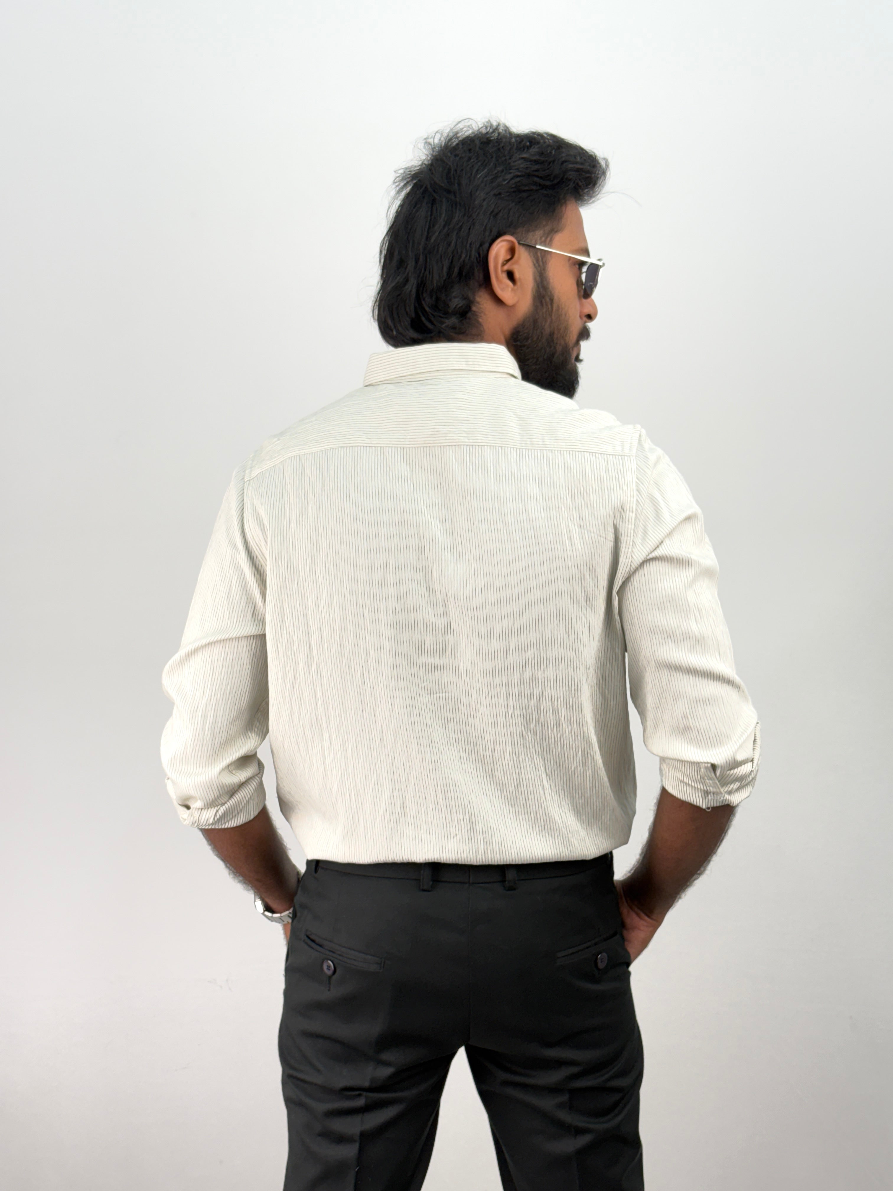 Beige Stripe Shirt