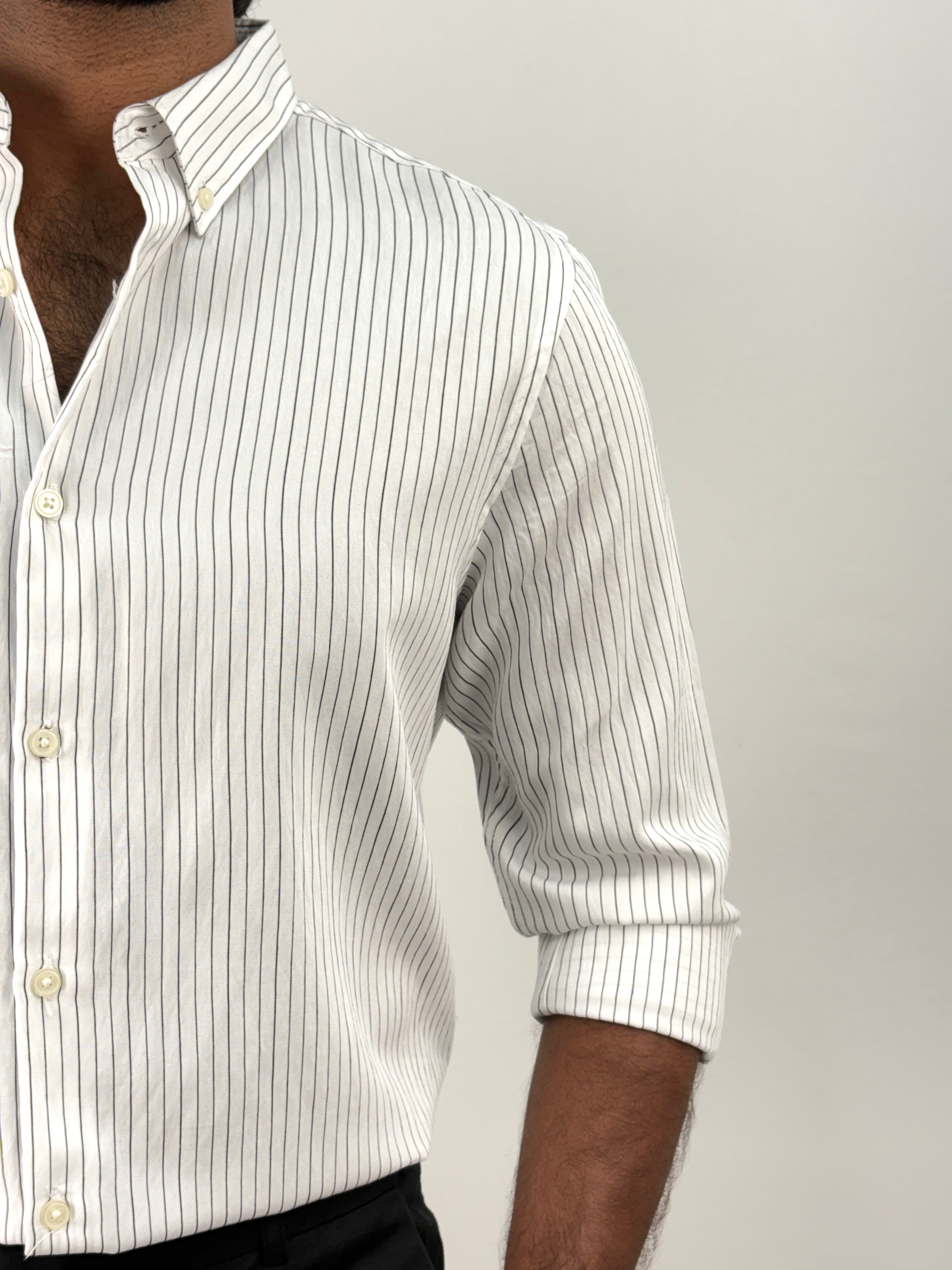 White 2 Stripe Shirt