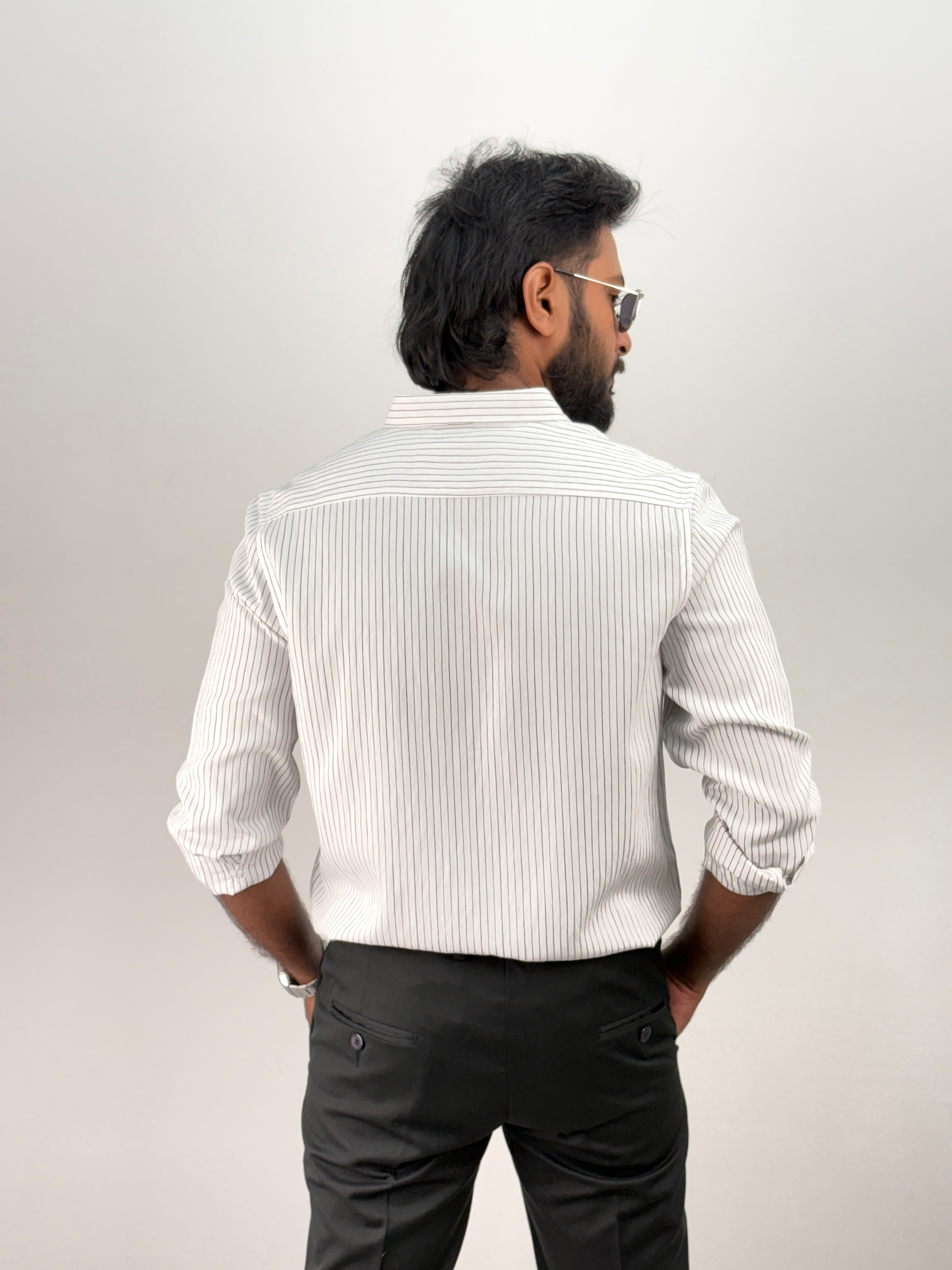 White 2 Stripe Shirt
