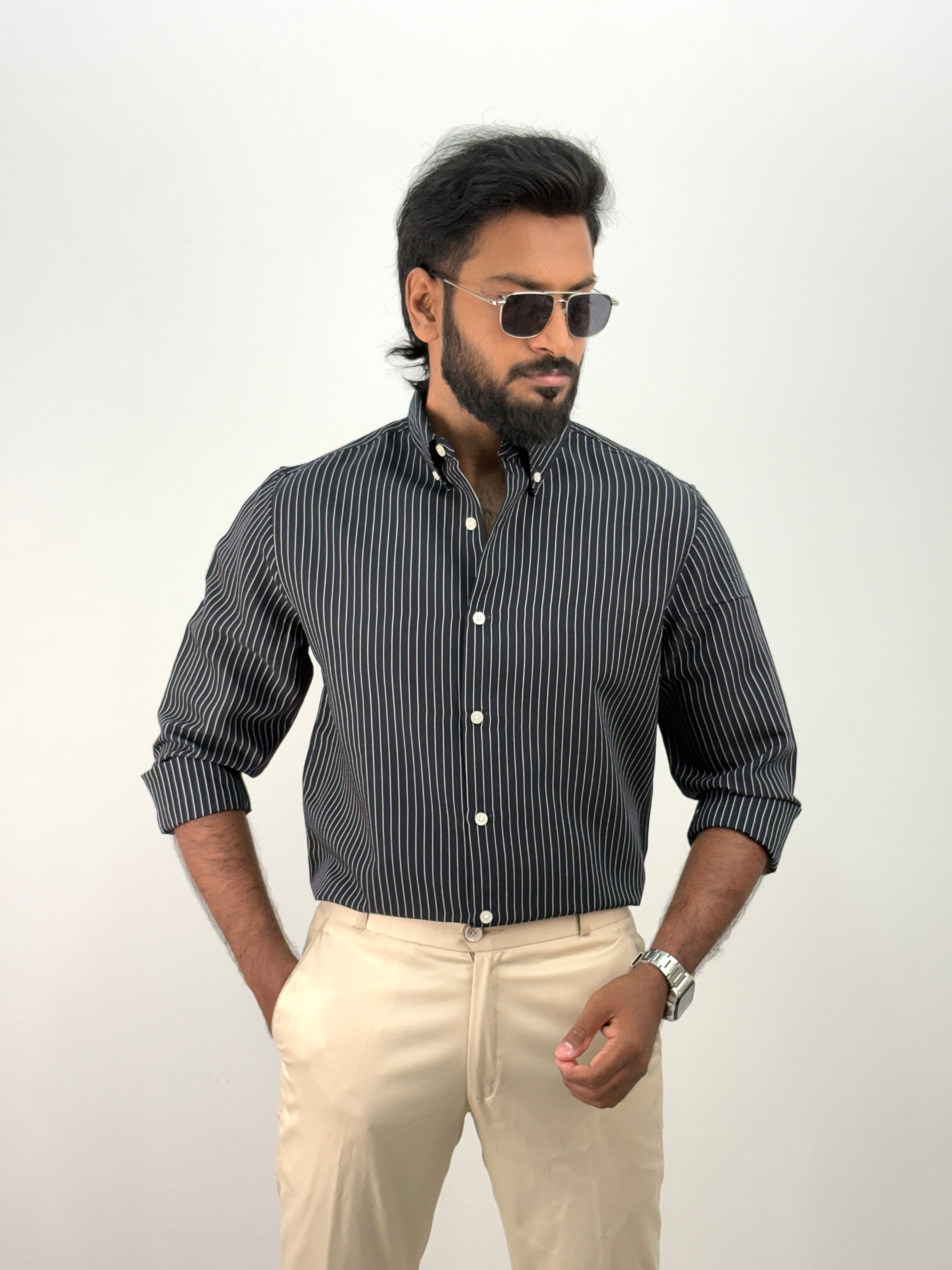 Navy Stripe Shirt