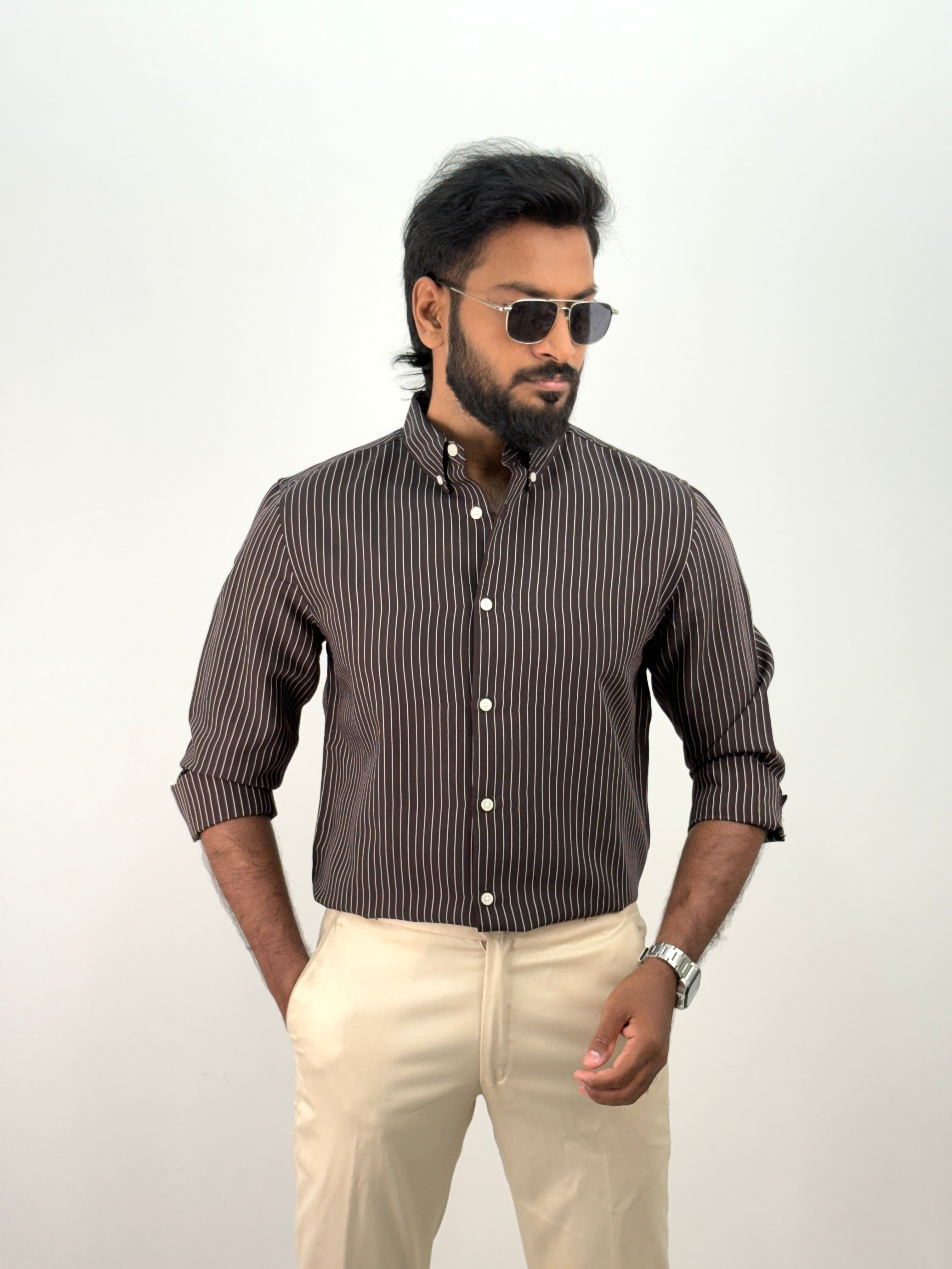 Brown Stripe Shirt