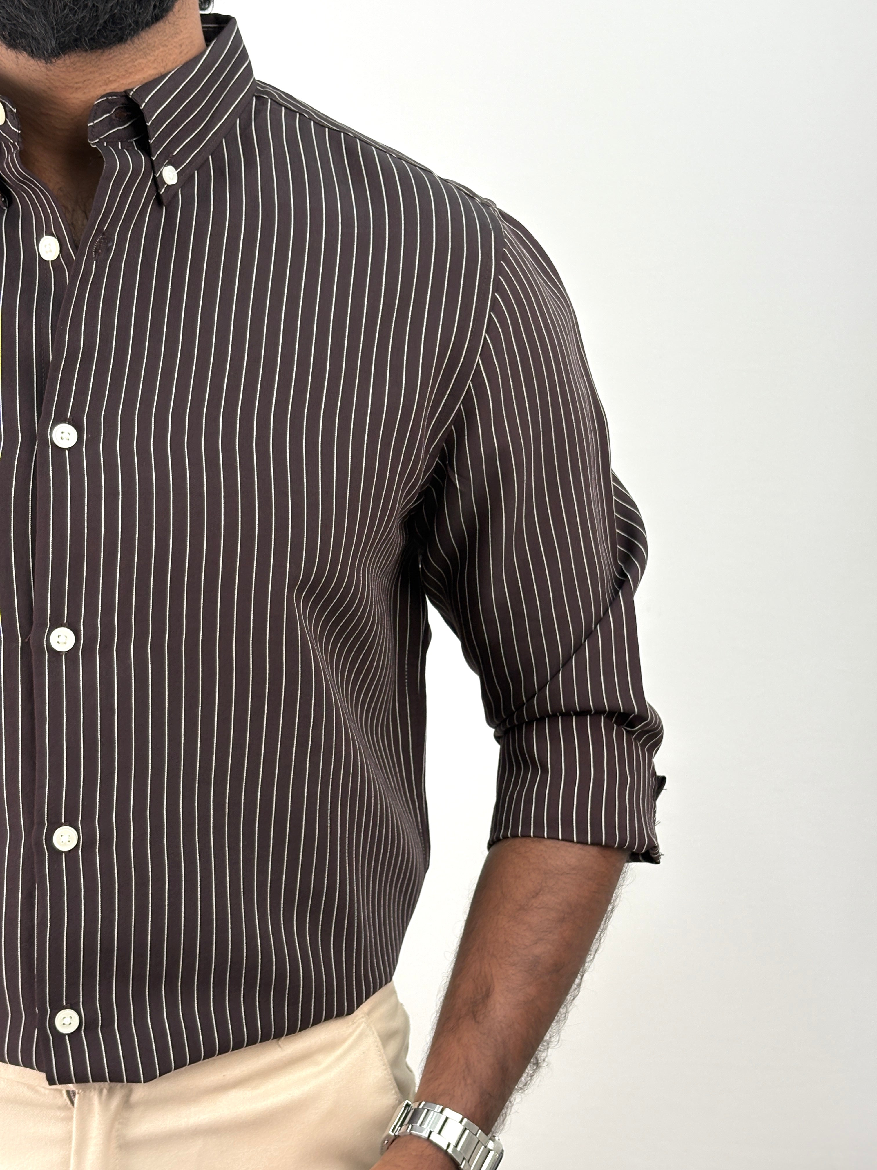 Brown Stripe Shirt
