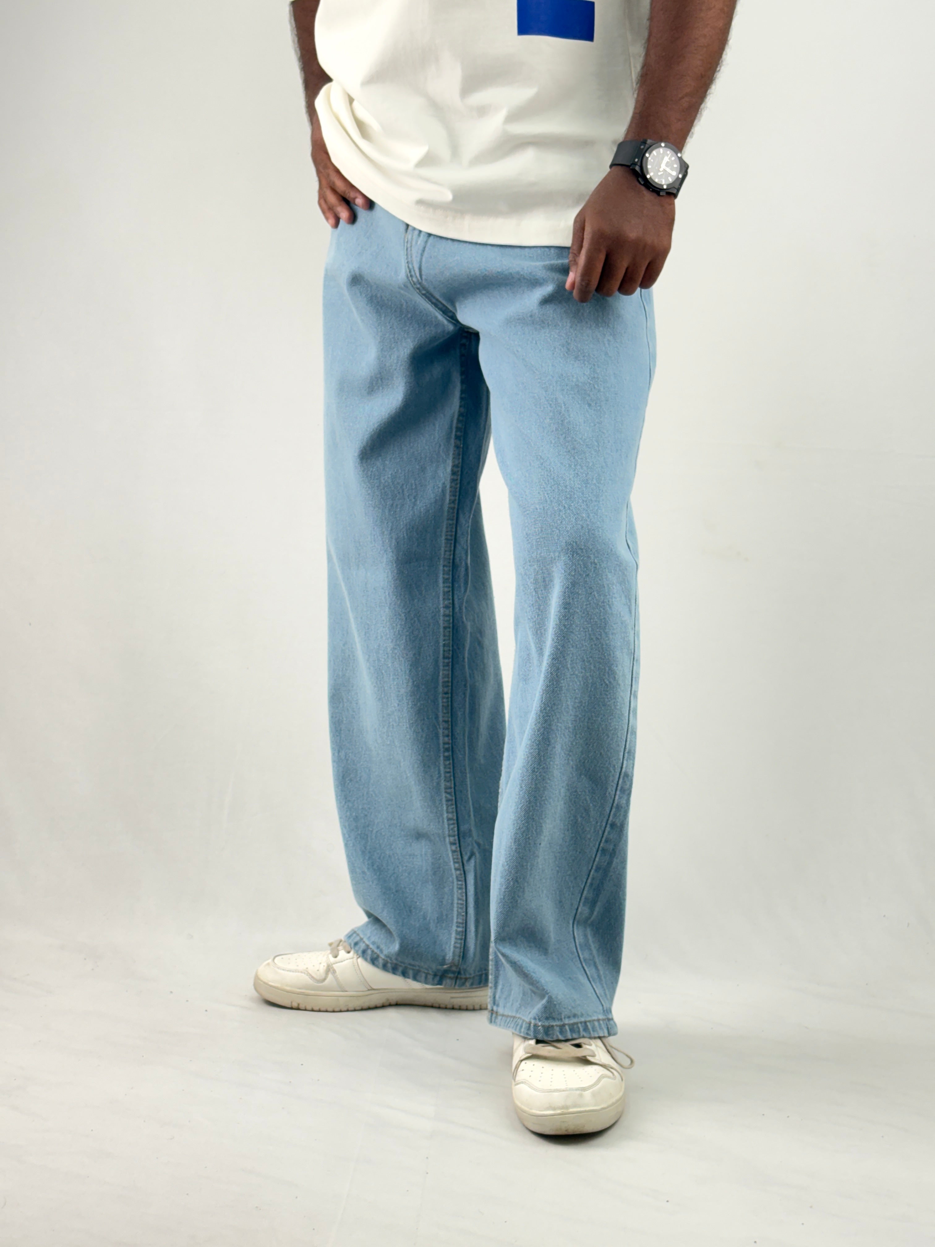 Ice Blue Wide Leg Jean