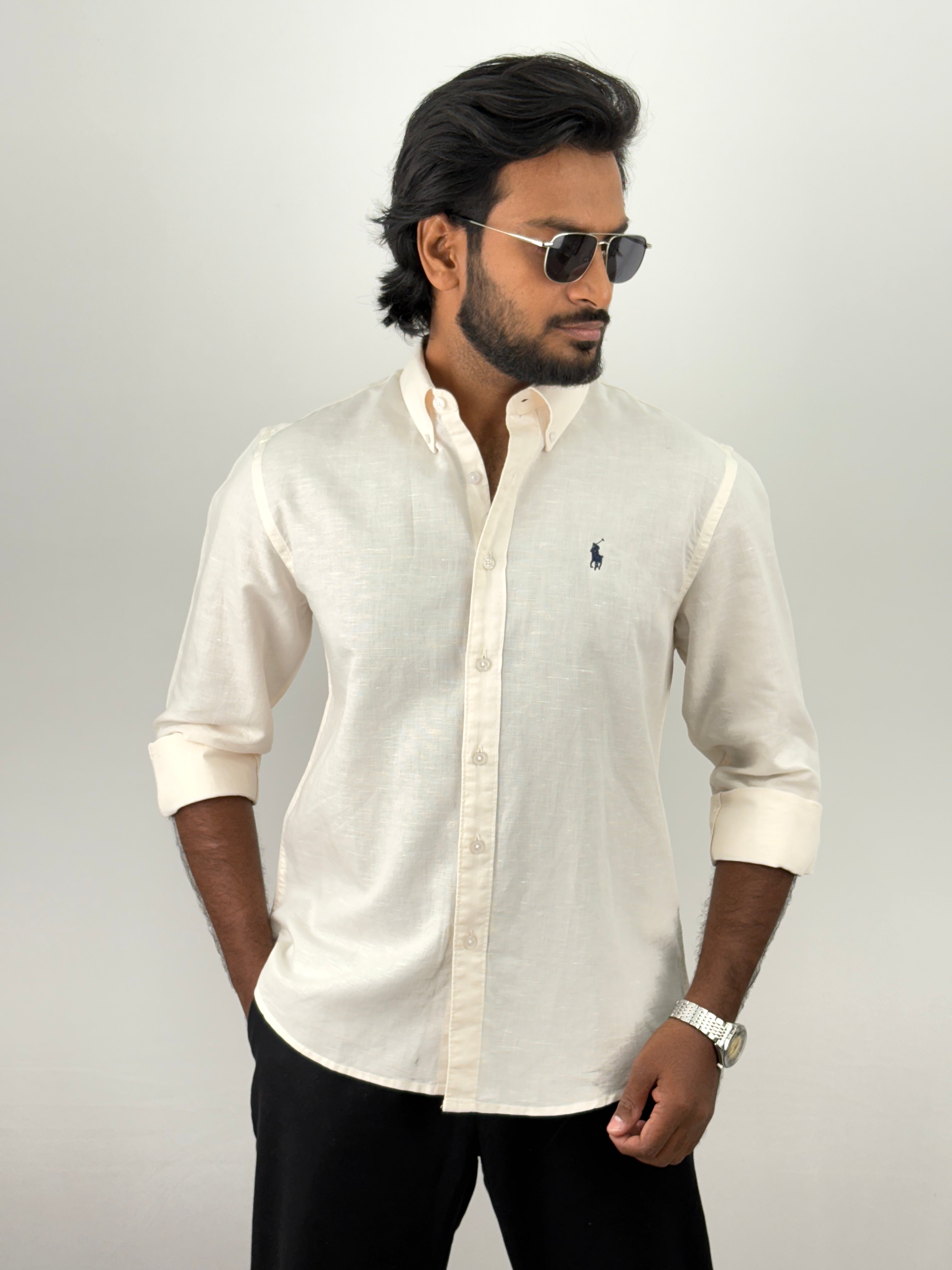 Cream Linen Shirt
