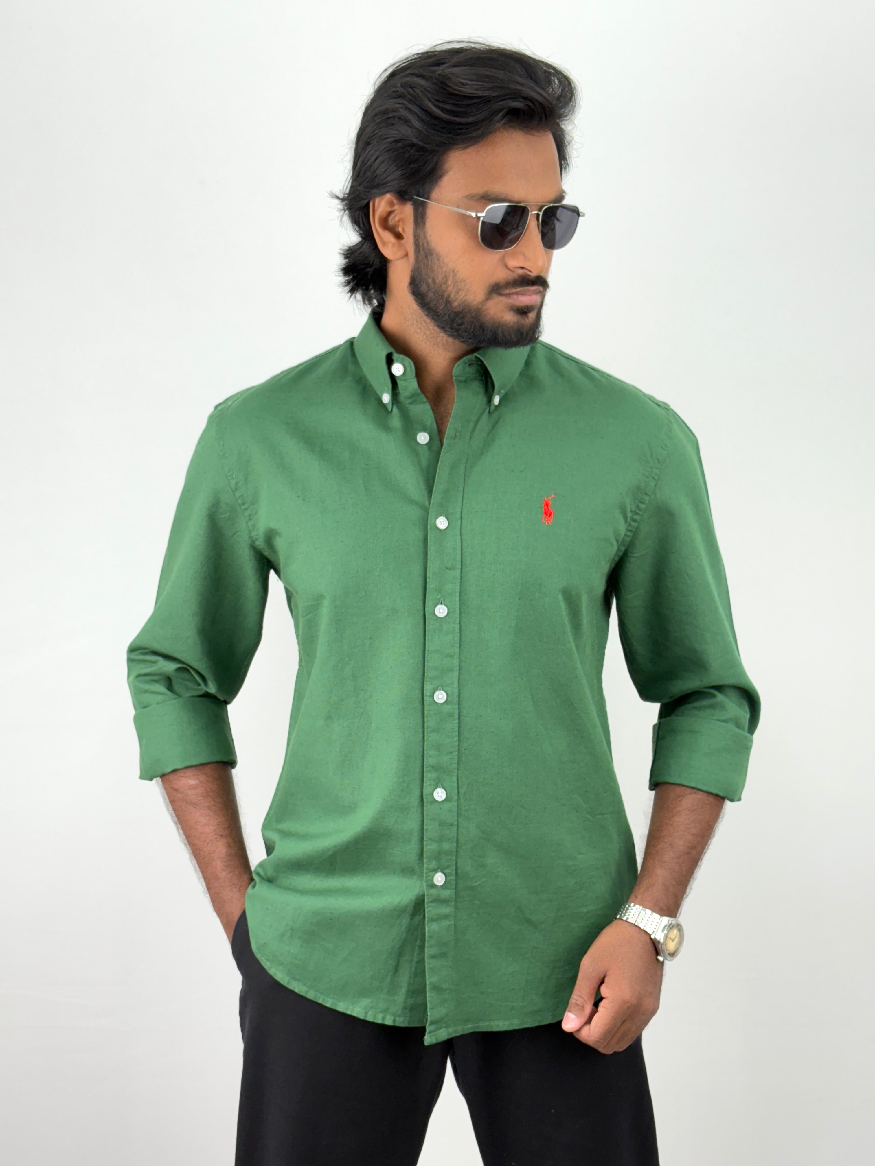 Green Linen Shirt