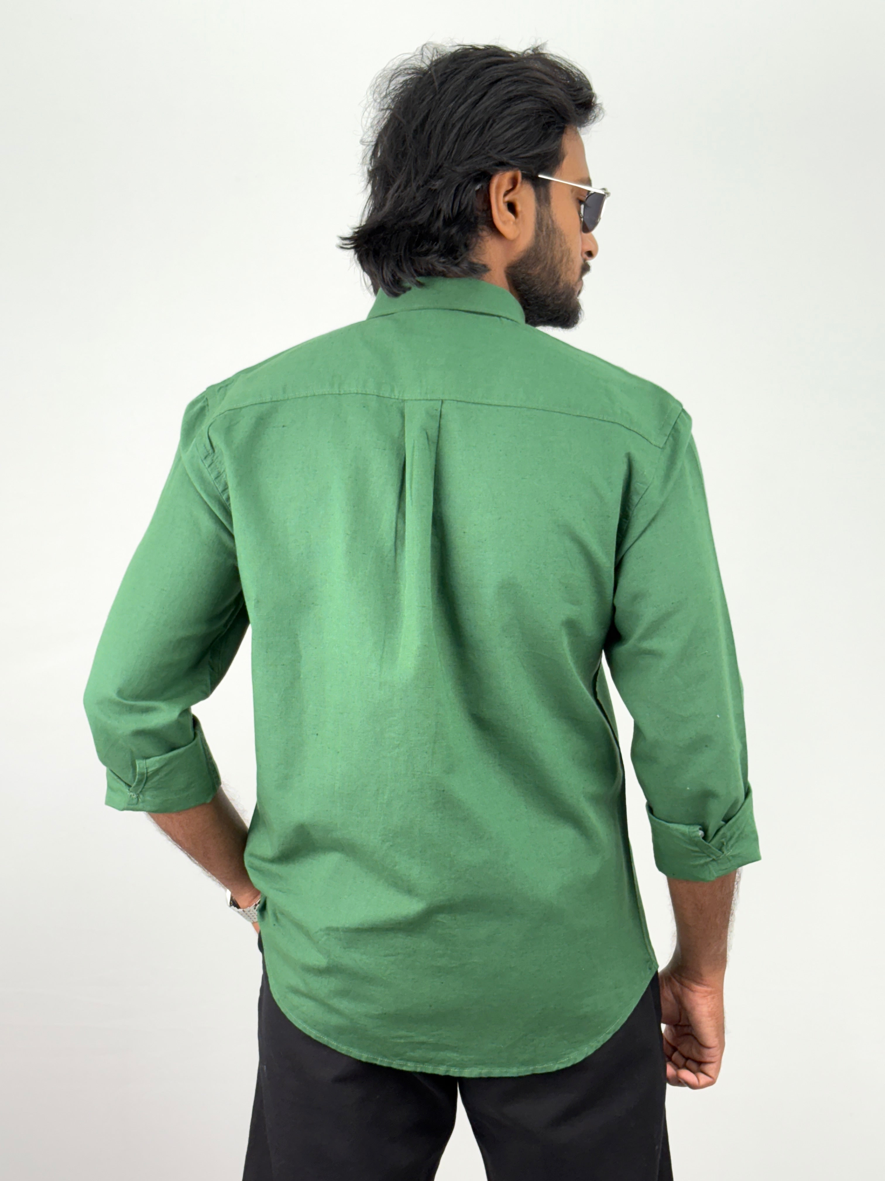 Green Linen Shirt