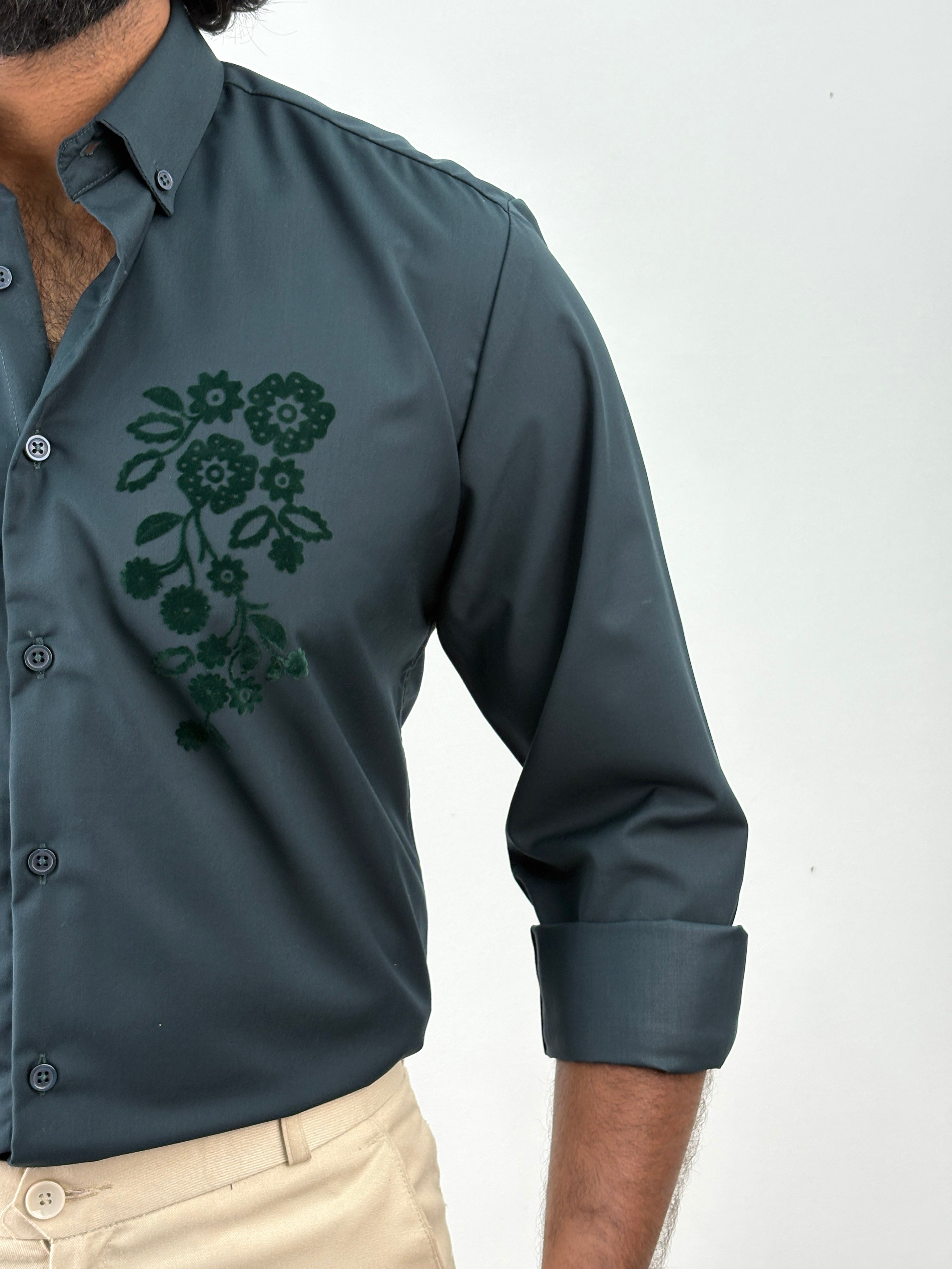Peacock Flock Printed Shirt 2