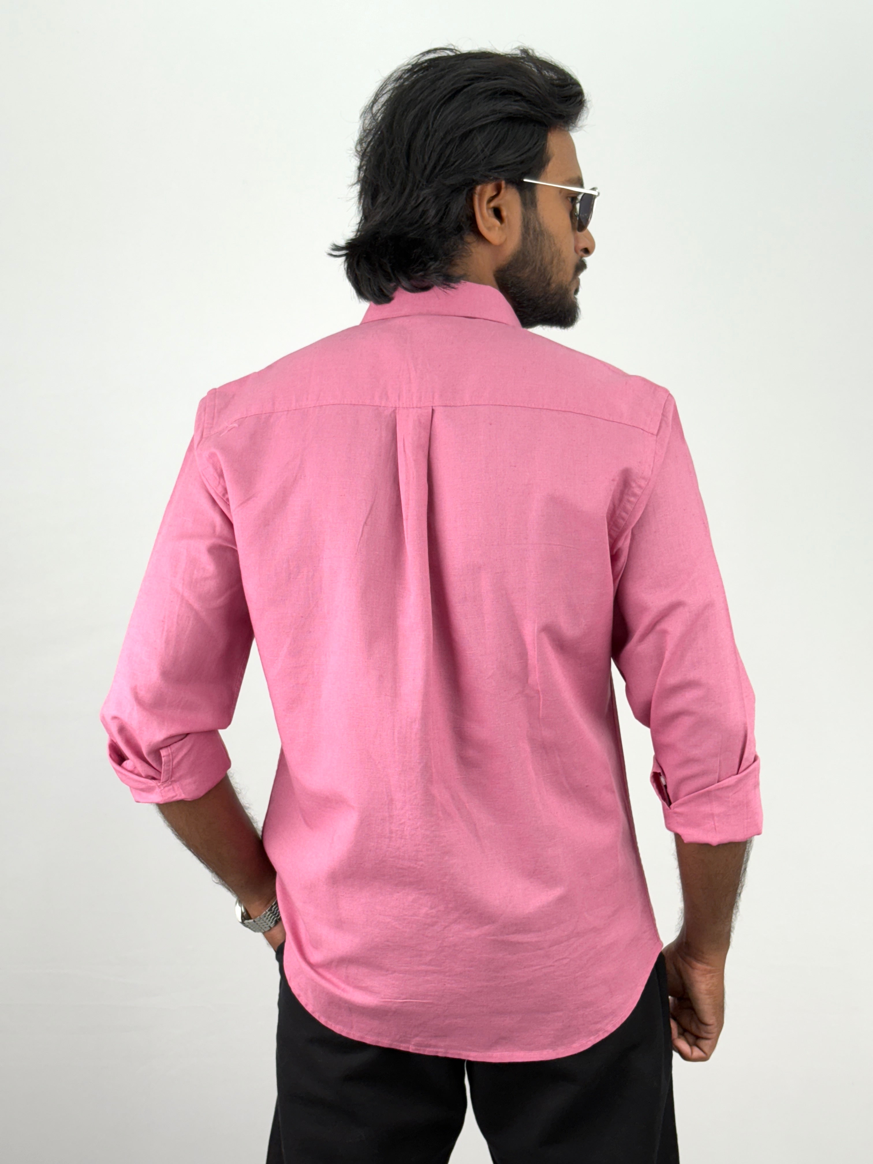 Pink Linen Shirt