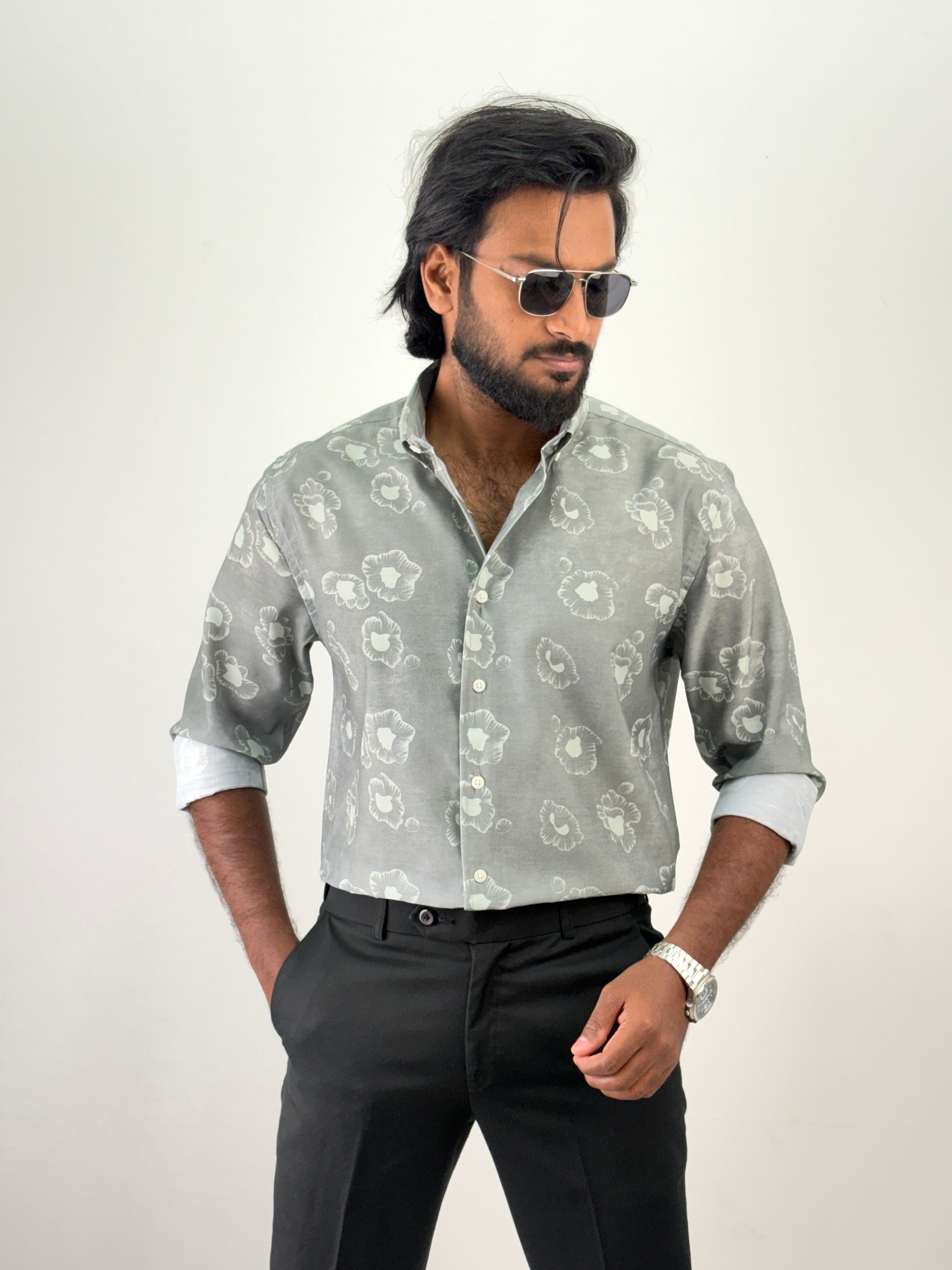 Light Green Printed Shirt 2