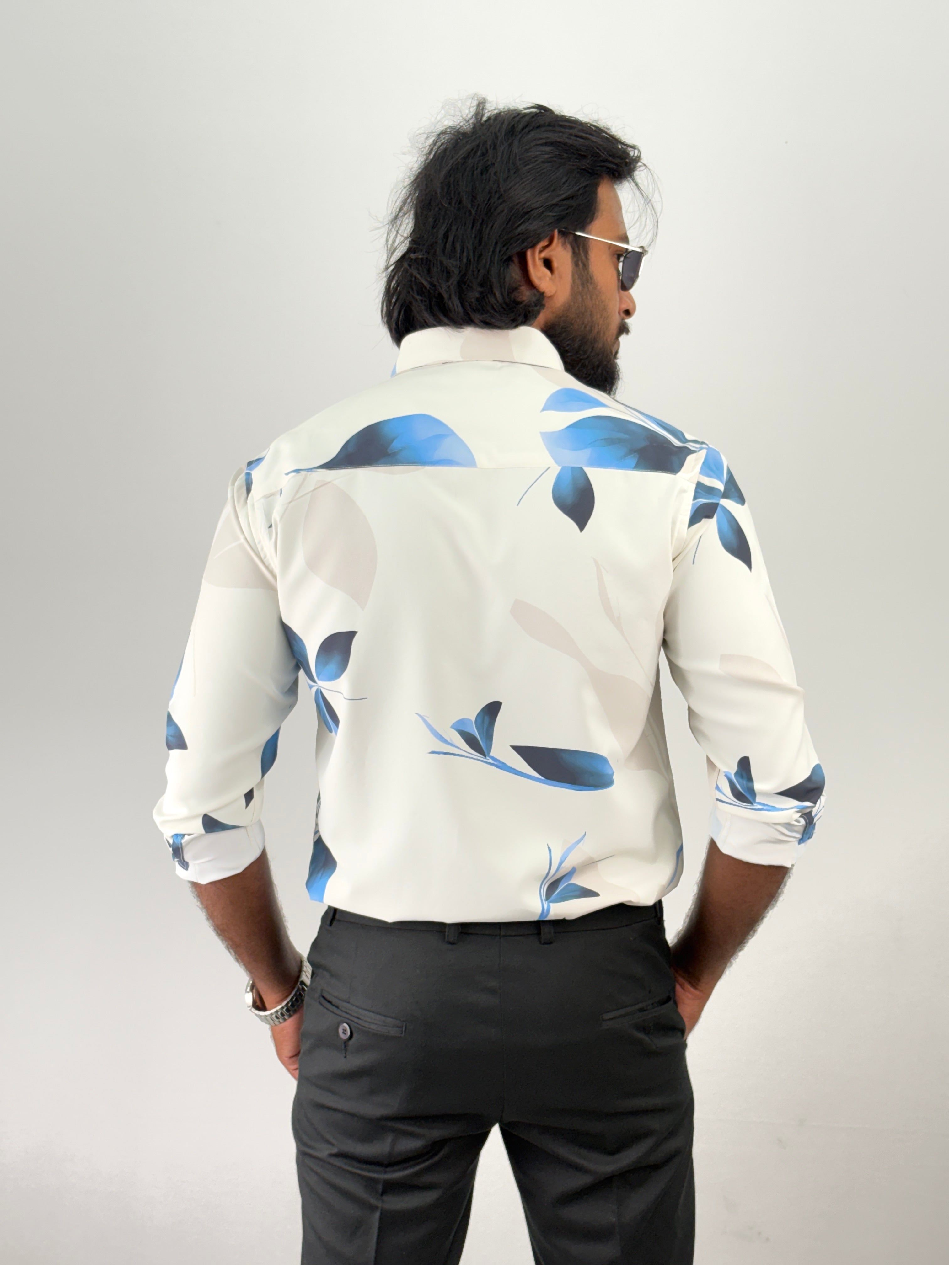 Navy Printed Shirt 2