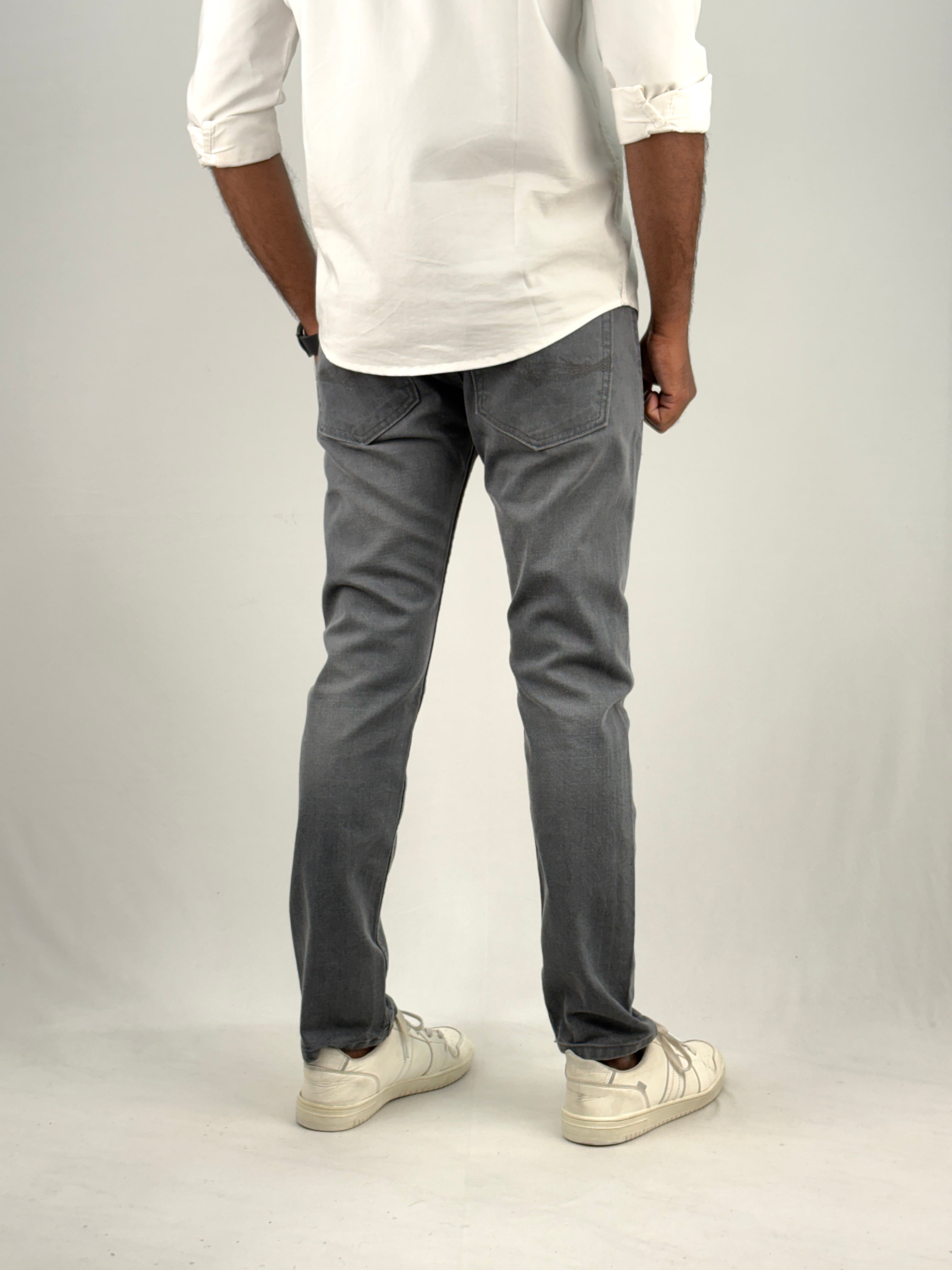 Grey Ankle Fit Jean