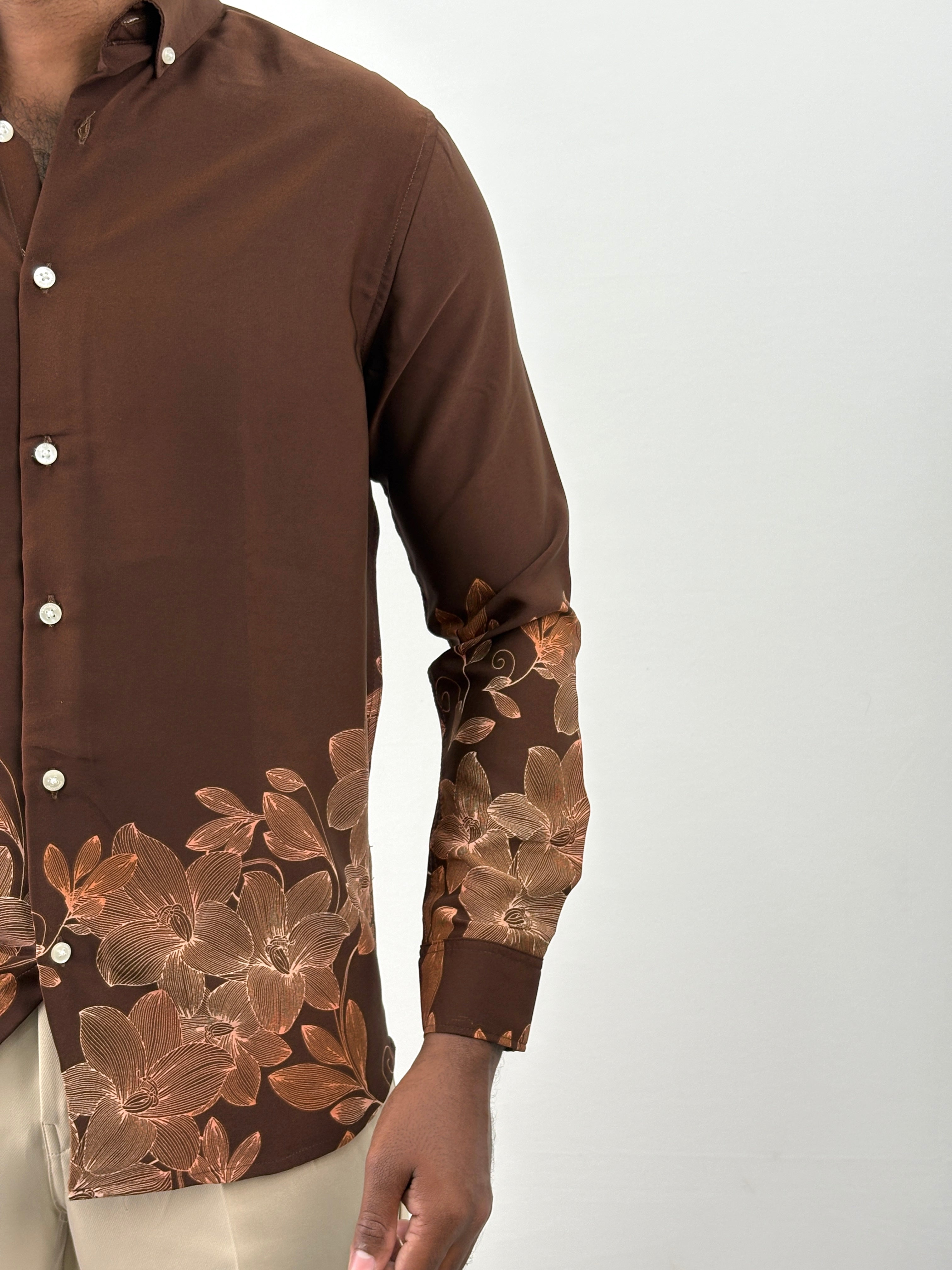 Brown IMP Printed Shirt