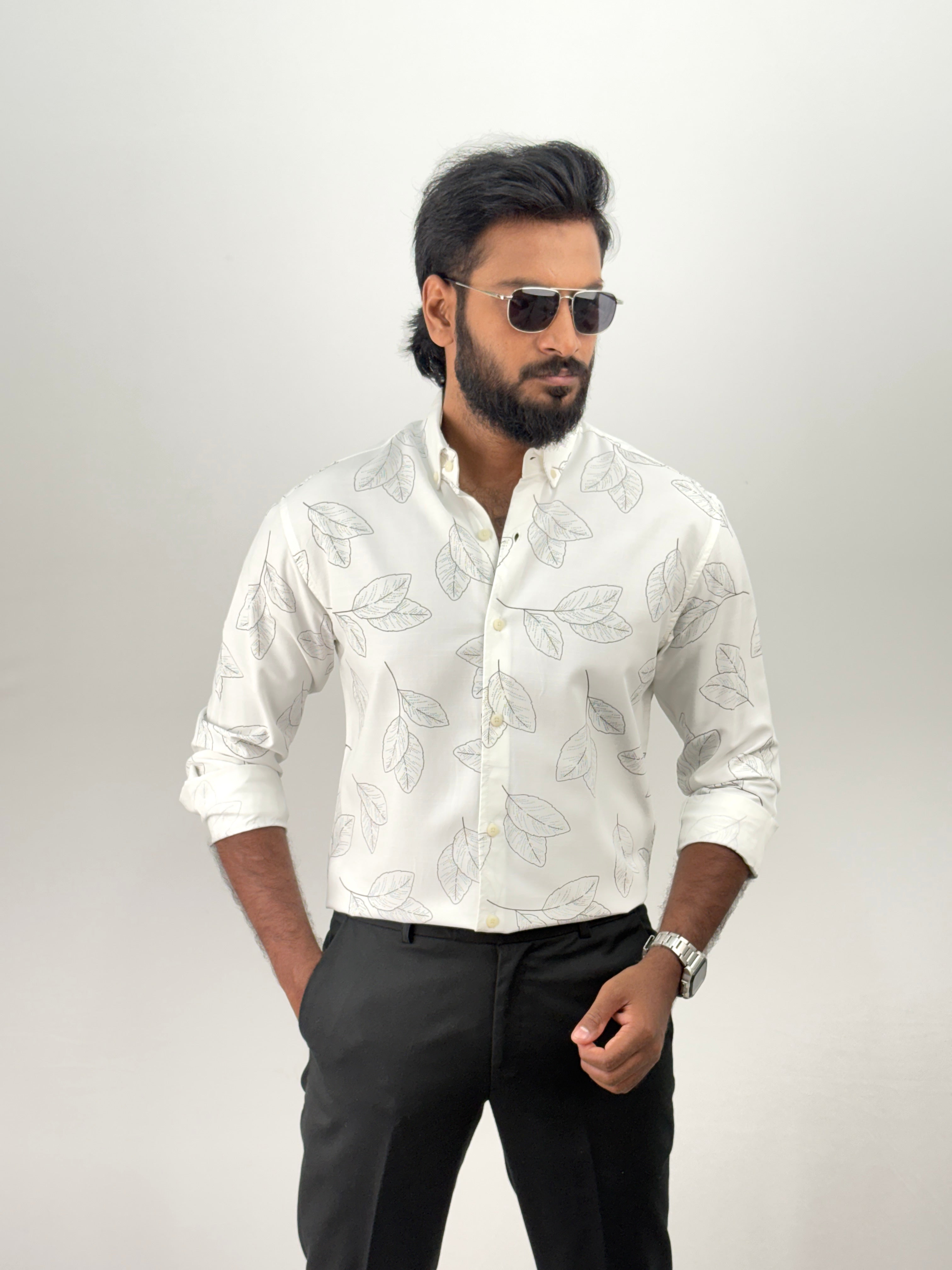 White Printed Shirt