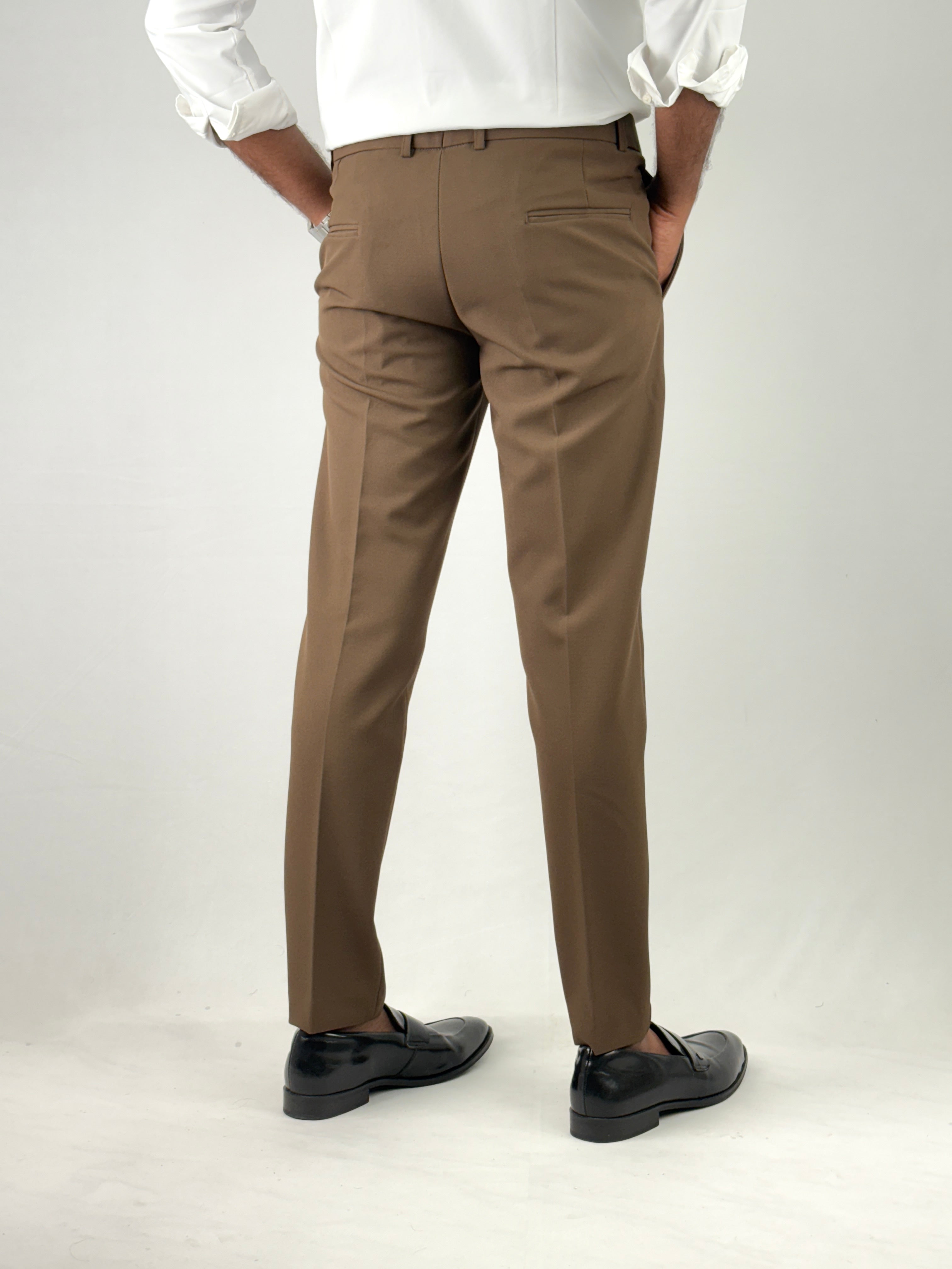 Brown Flexiwaist Formal Pant