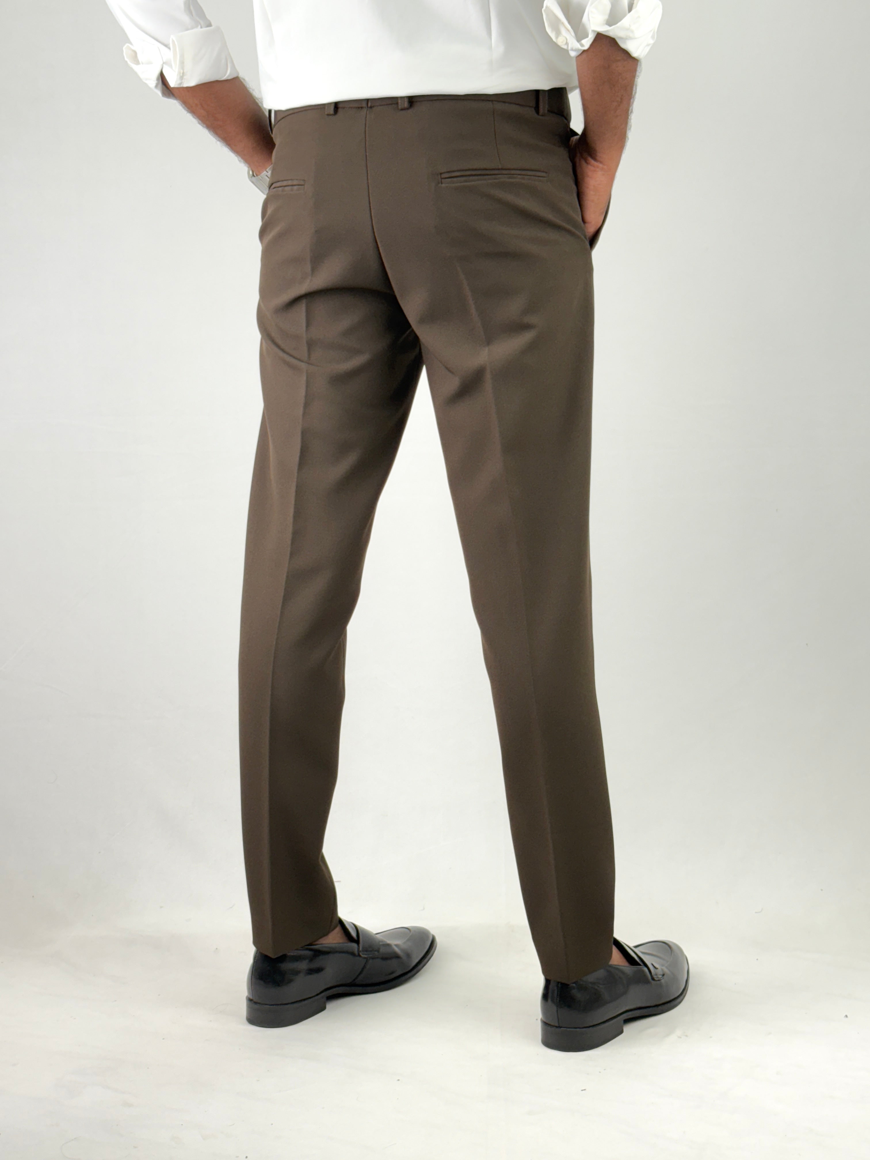 Coffee Brown Flexiwaist Formal Pant