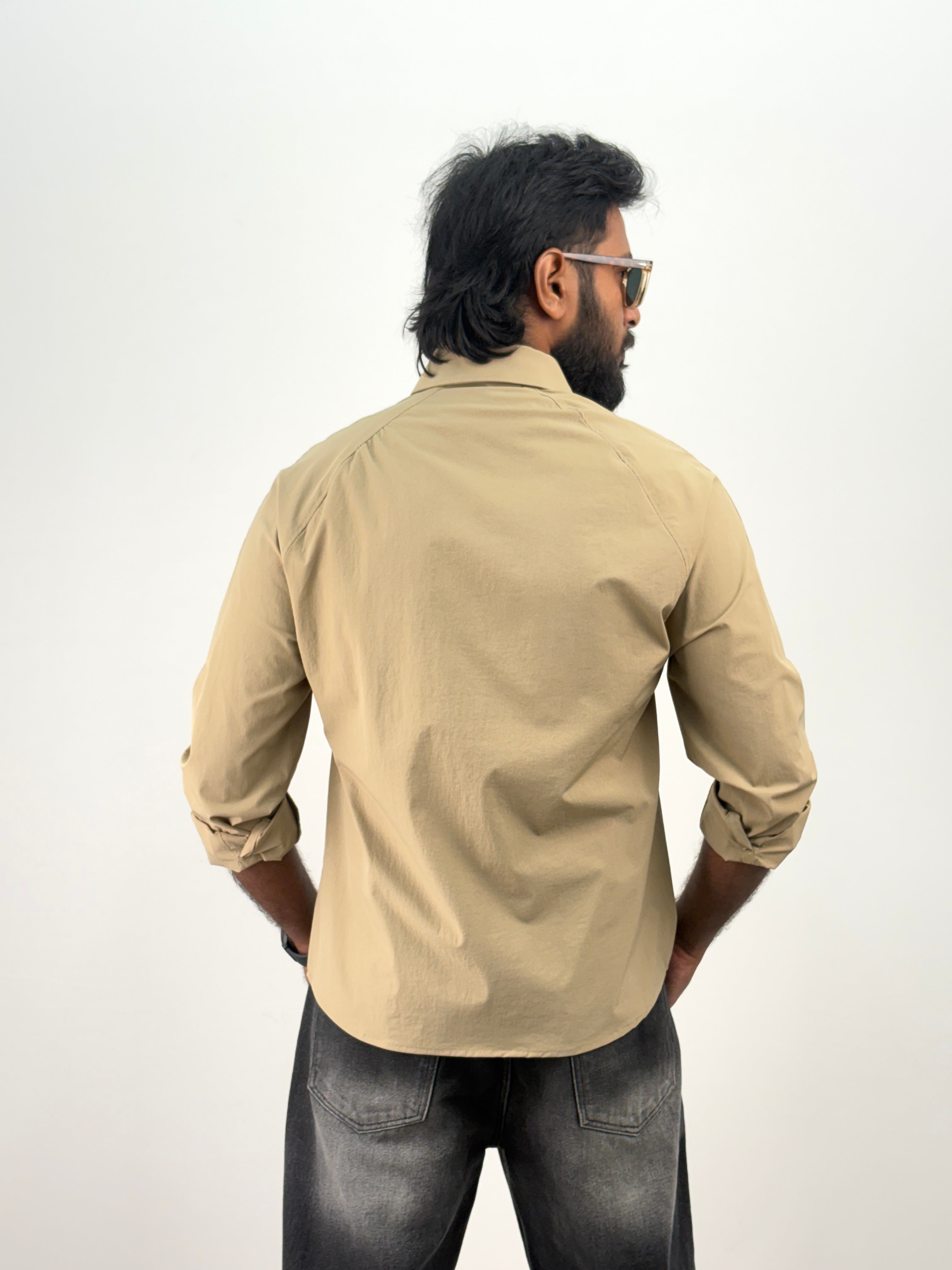 Beige Oversized Shirt