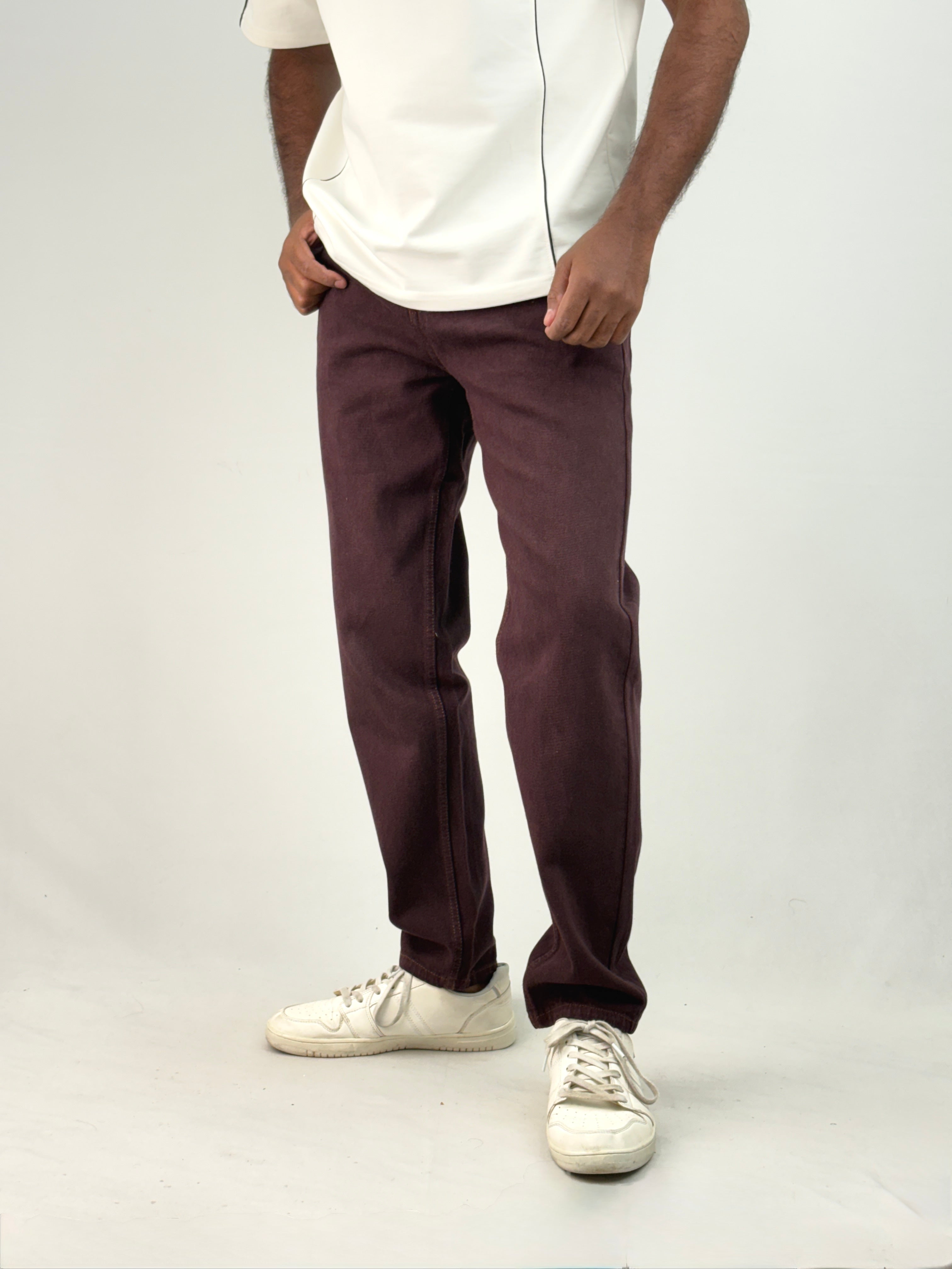 Brown Semi Baggy Jean