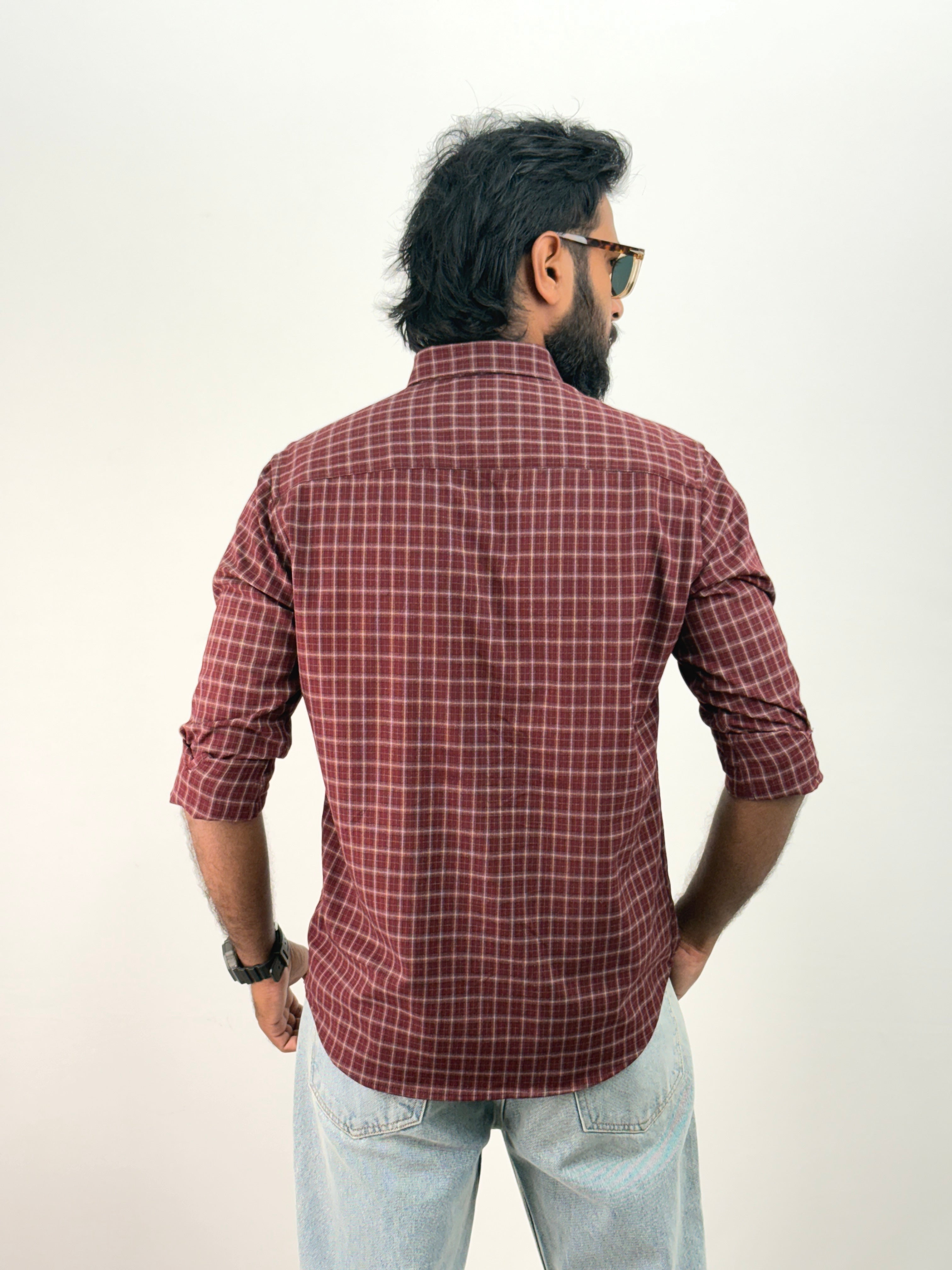 Maroon Flannel Shirt