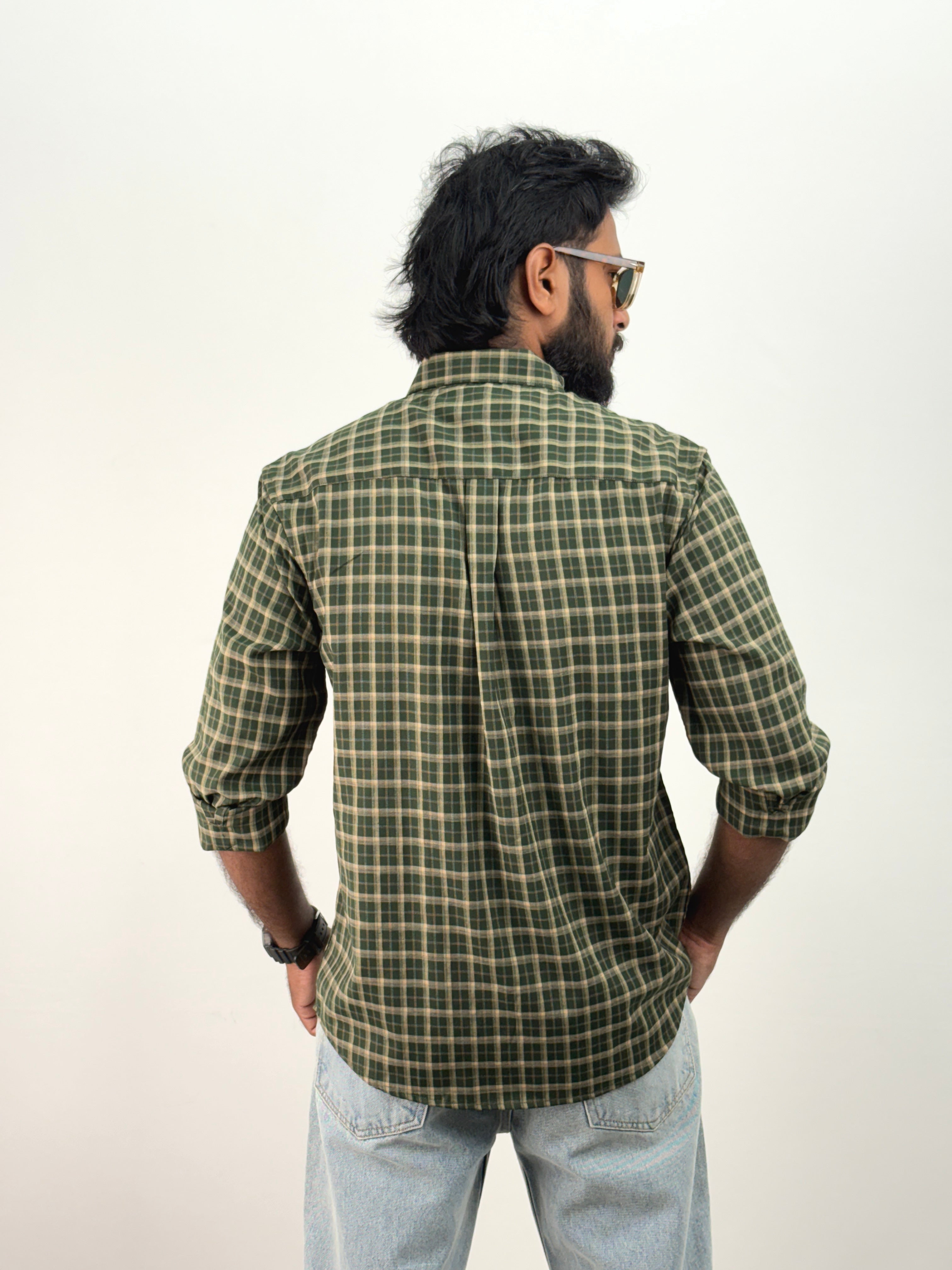 Dark Green Flannel Shirt