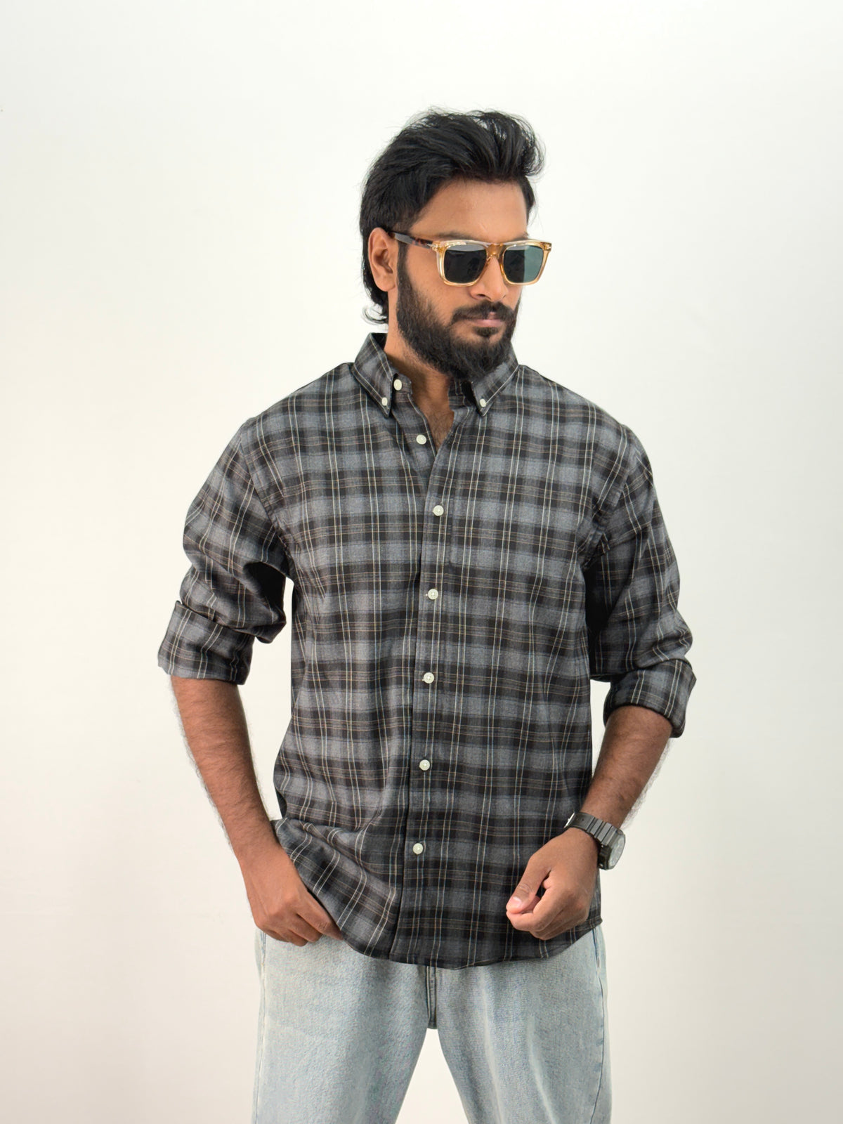 Charcoal Flannel Shirt