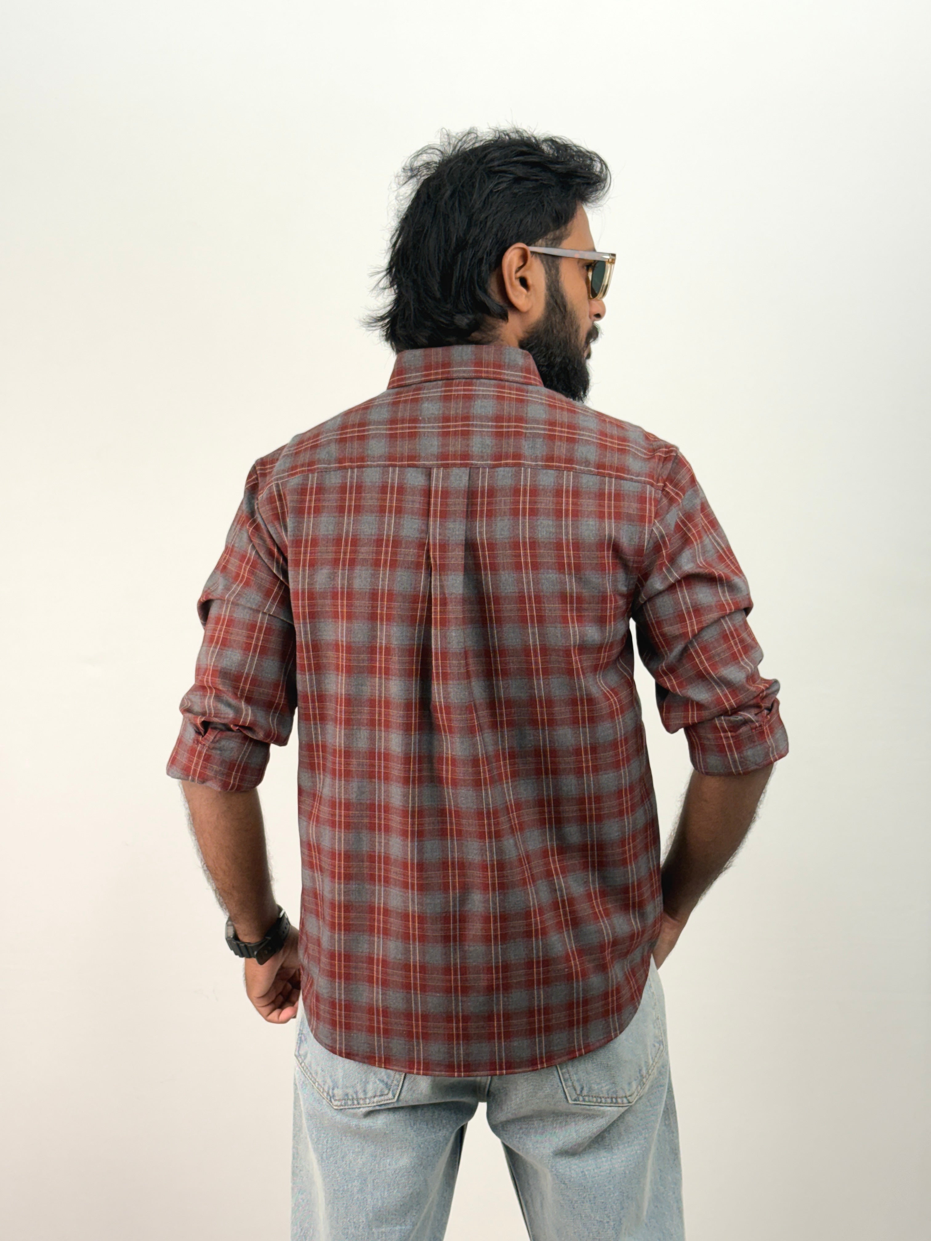 Brick Red Flannel Shirt