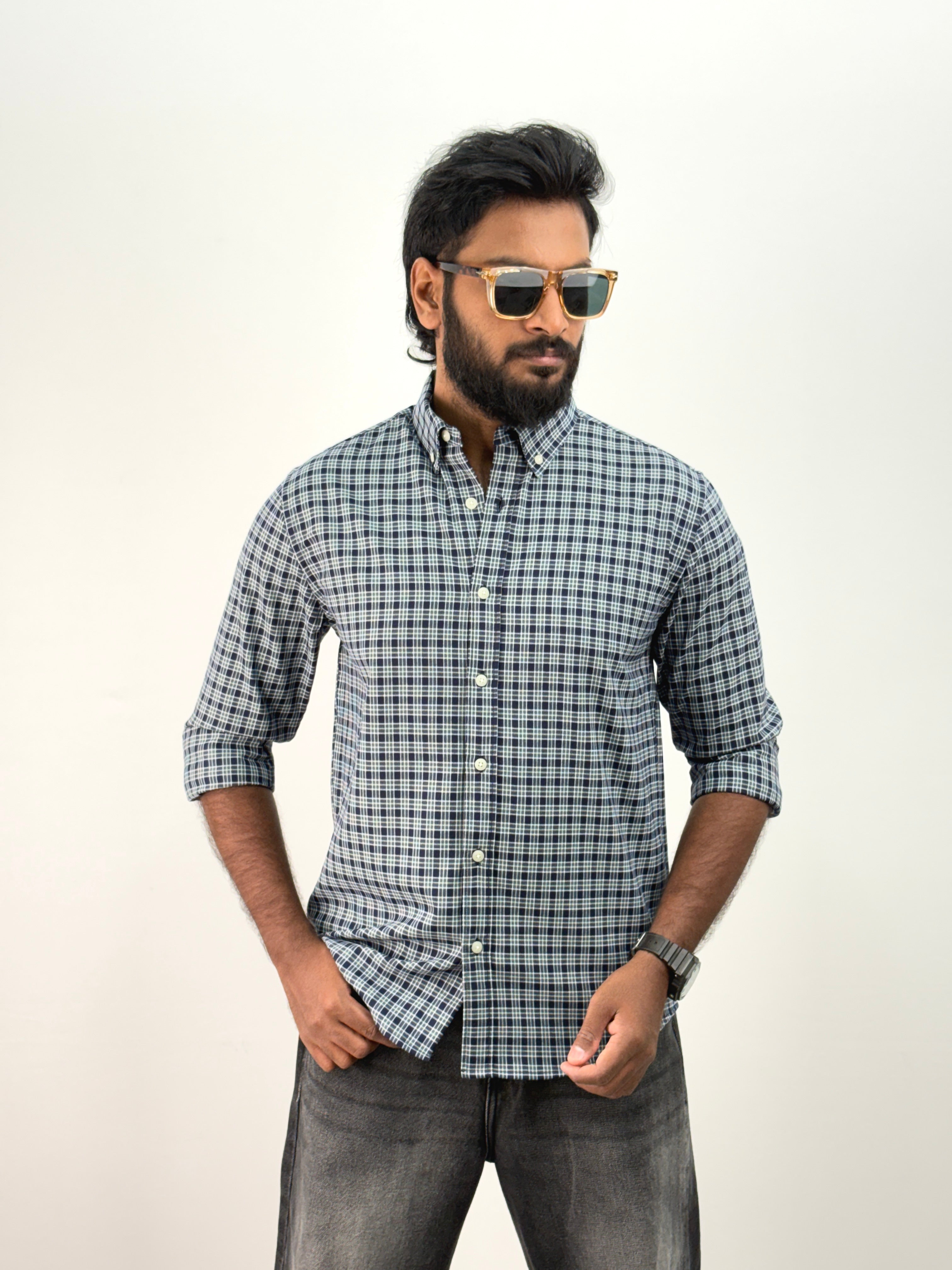 Navy Flannel Shirt