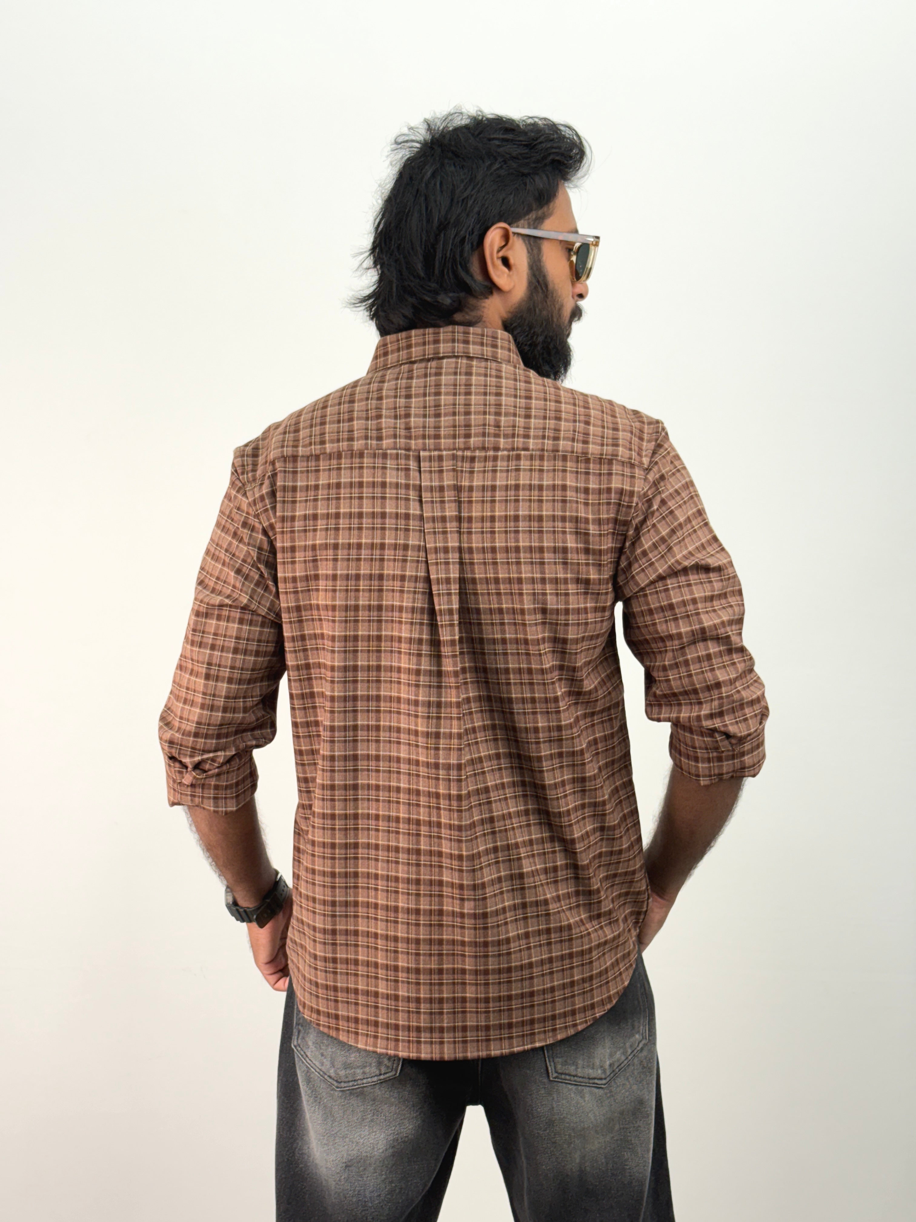 Coffee Flannel Shirt