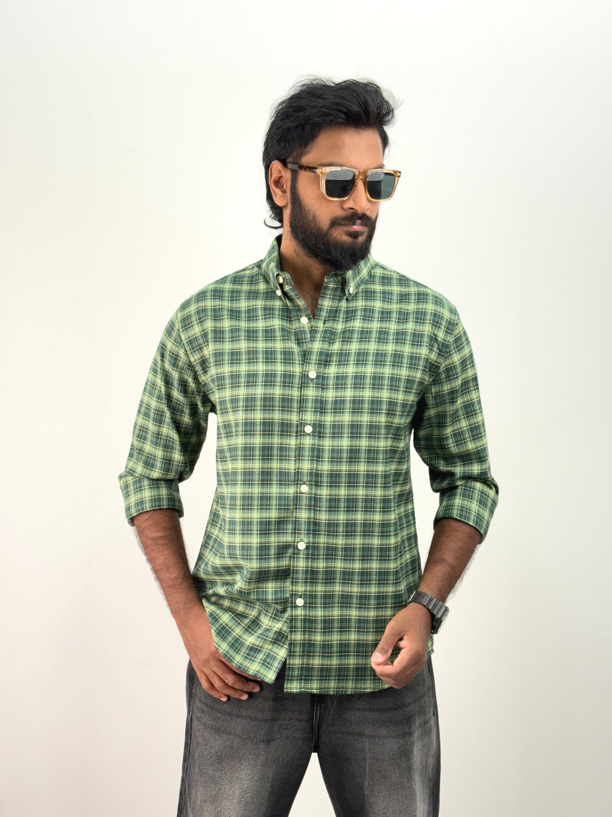 Green Flannel Shirt
