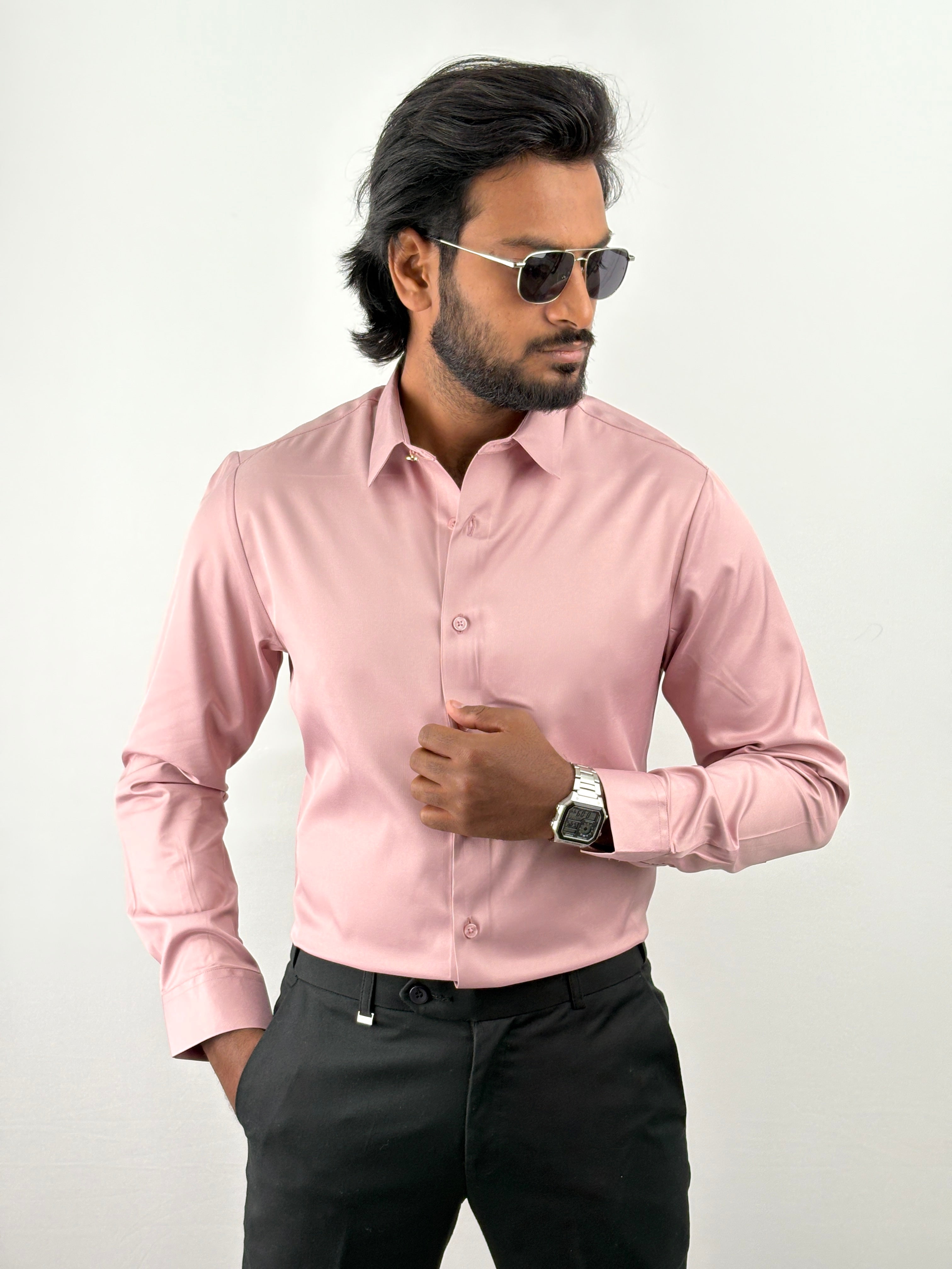 Onion Pink Sateen Shirt