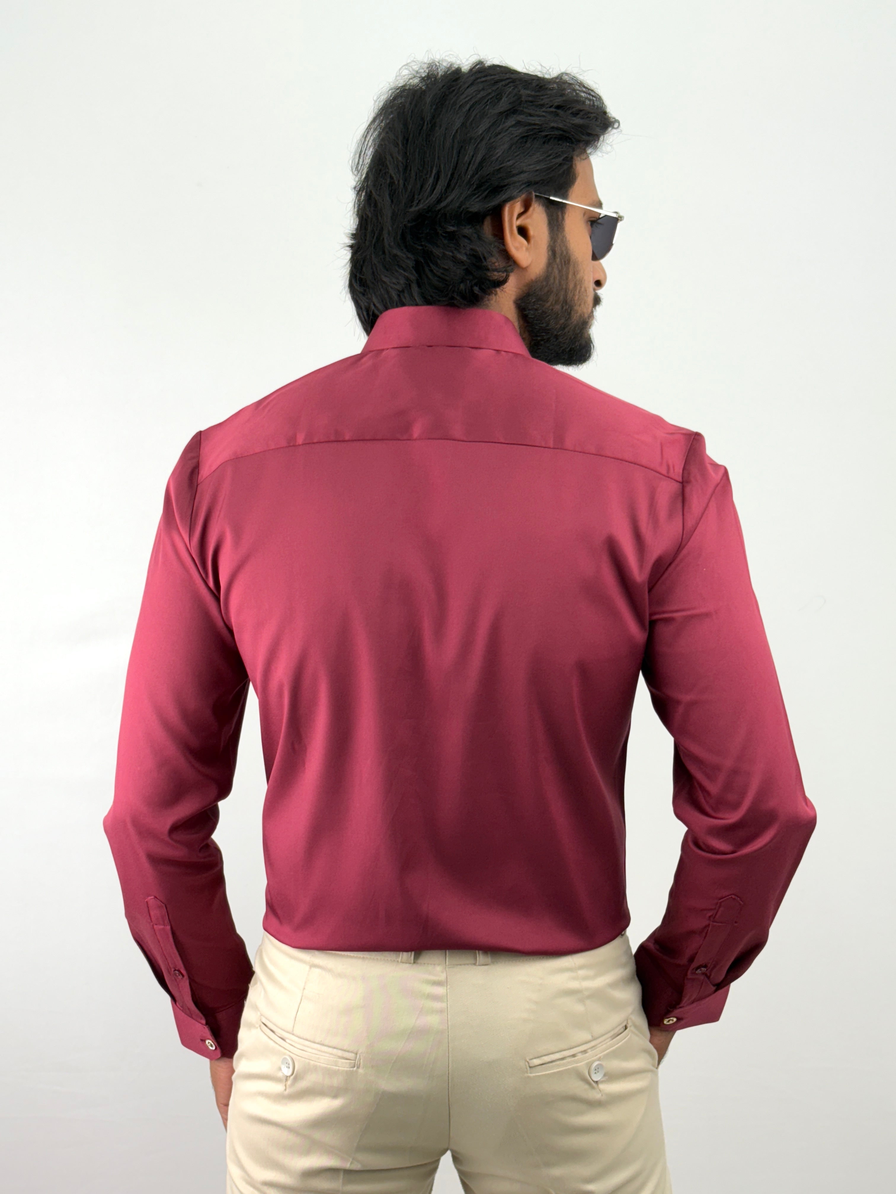 Red Sateen Shirt