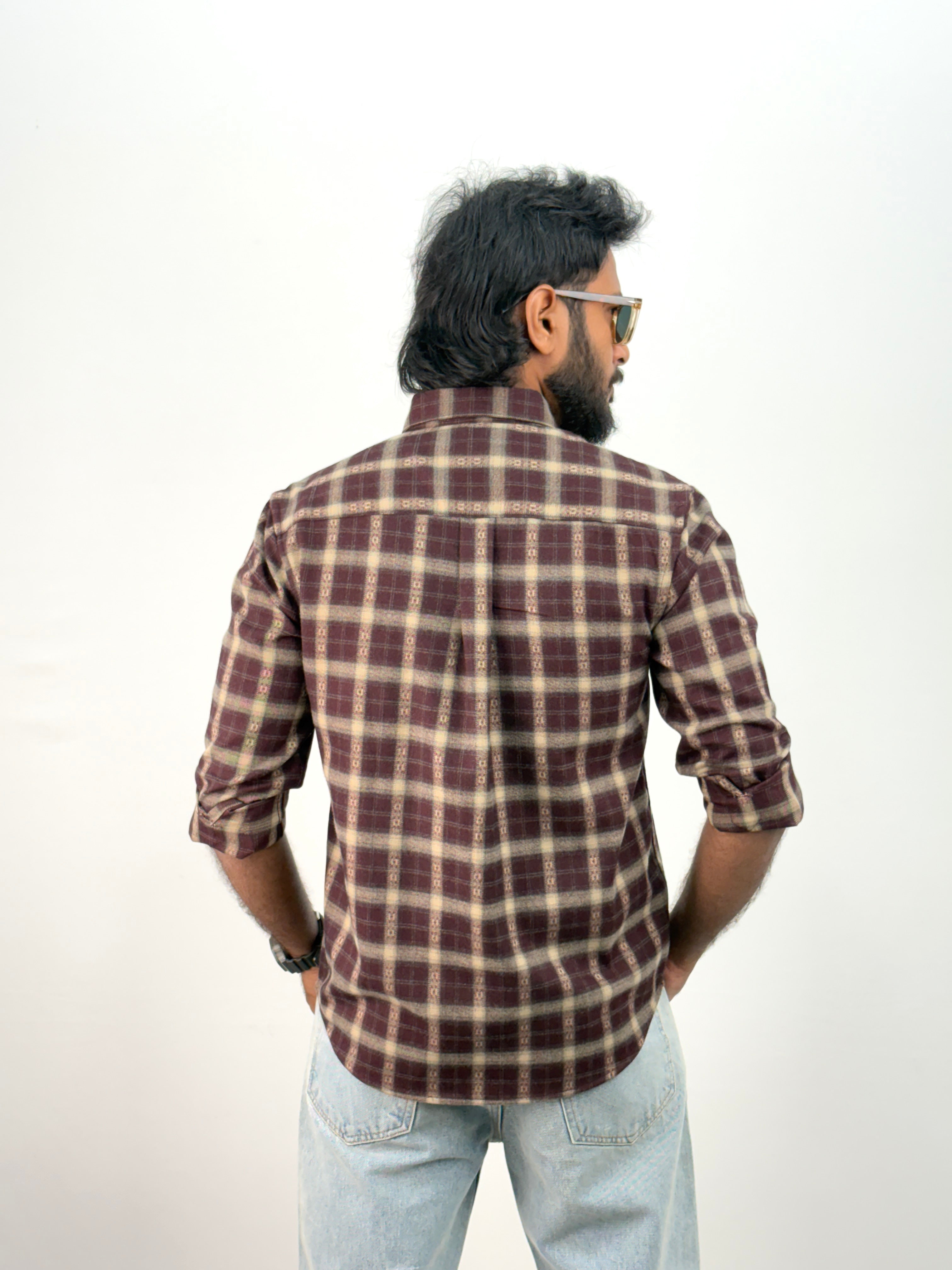 Wine Flannel Shirt