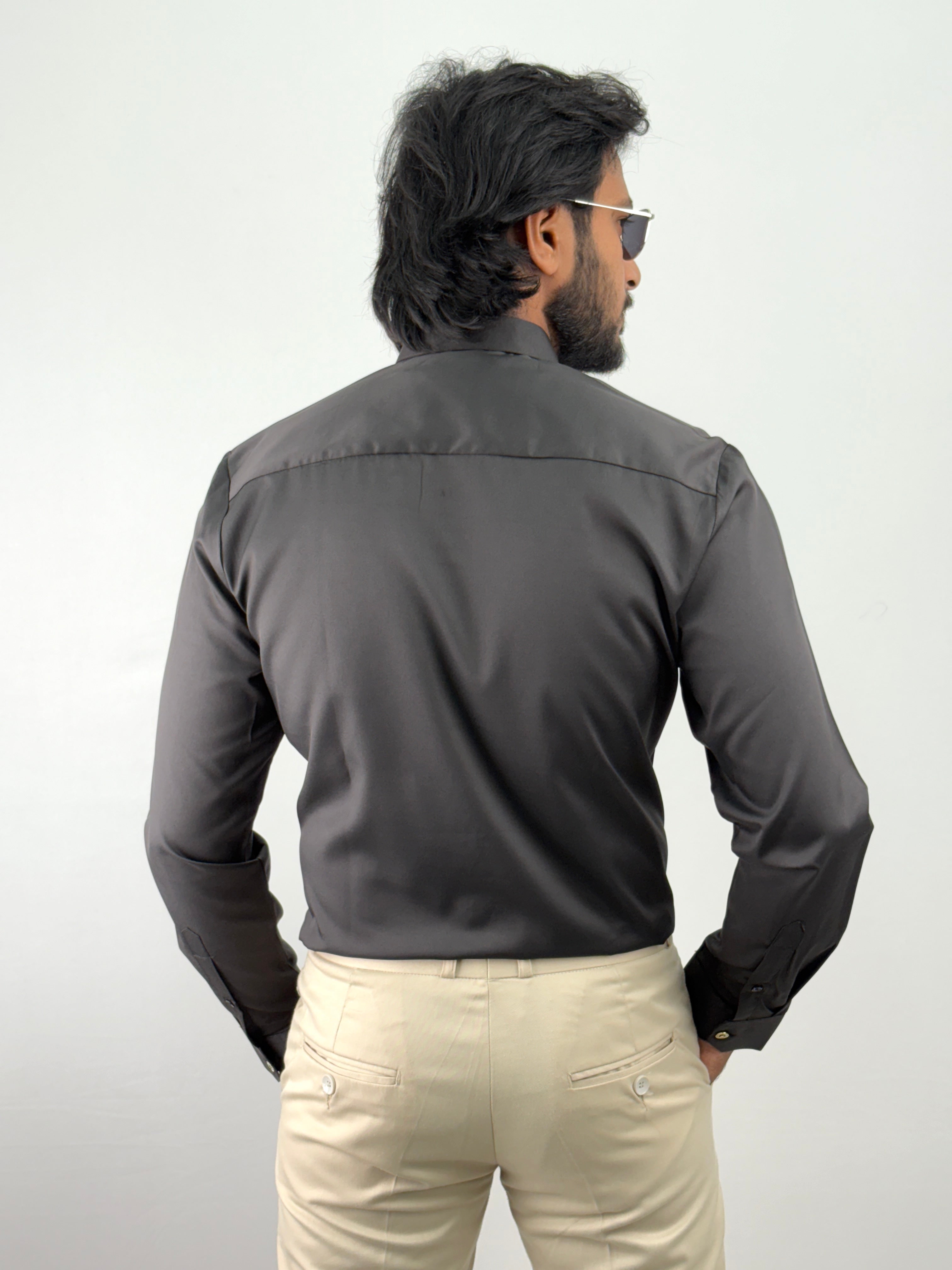 Black Sateen Shirt