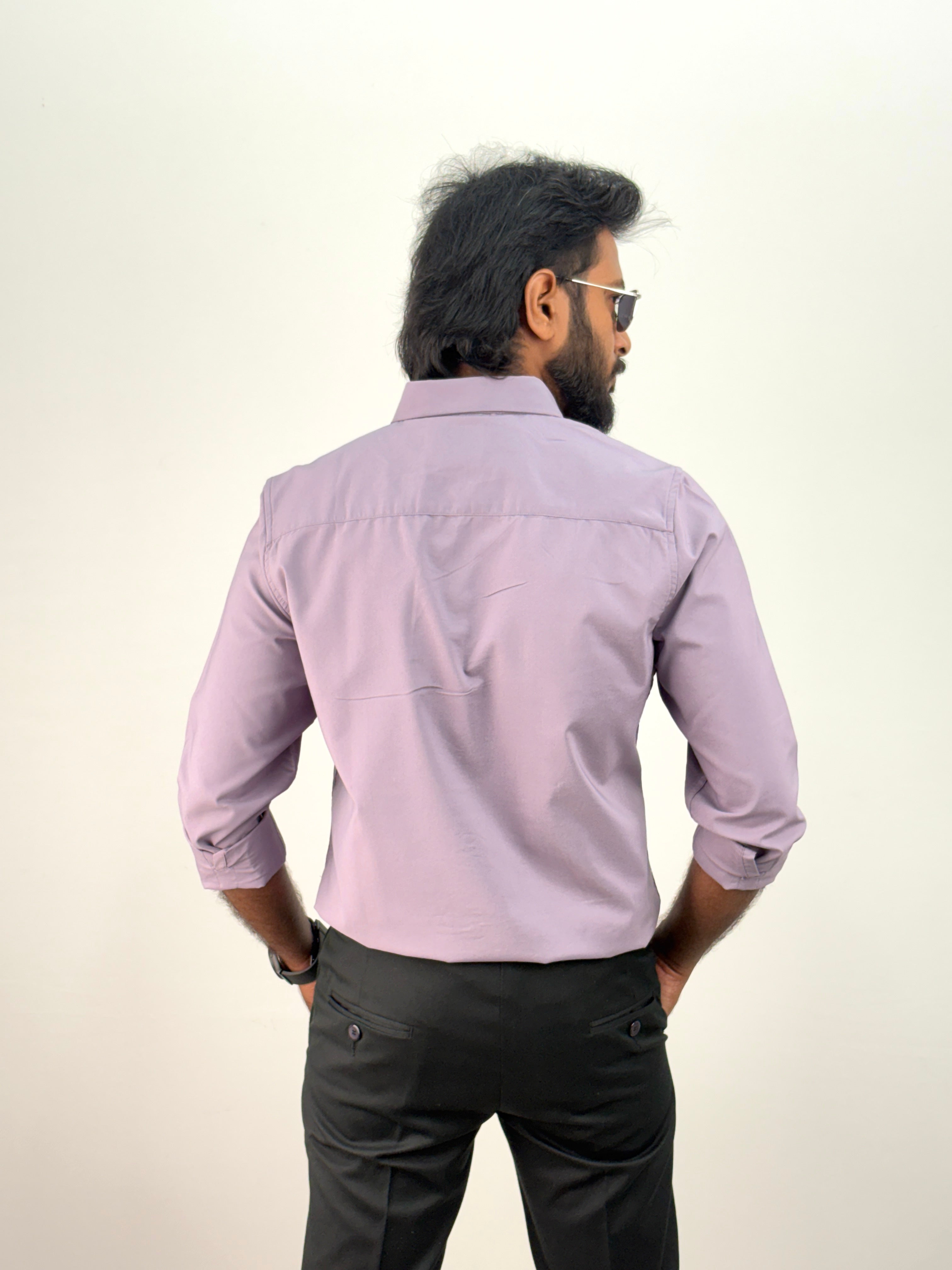 Light Lavendar Plain Oxford Shirt