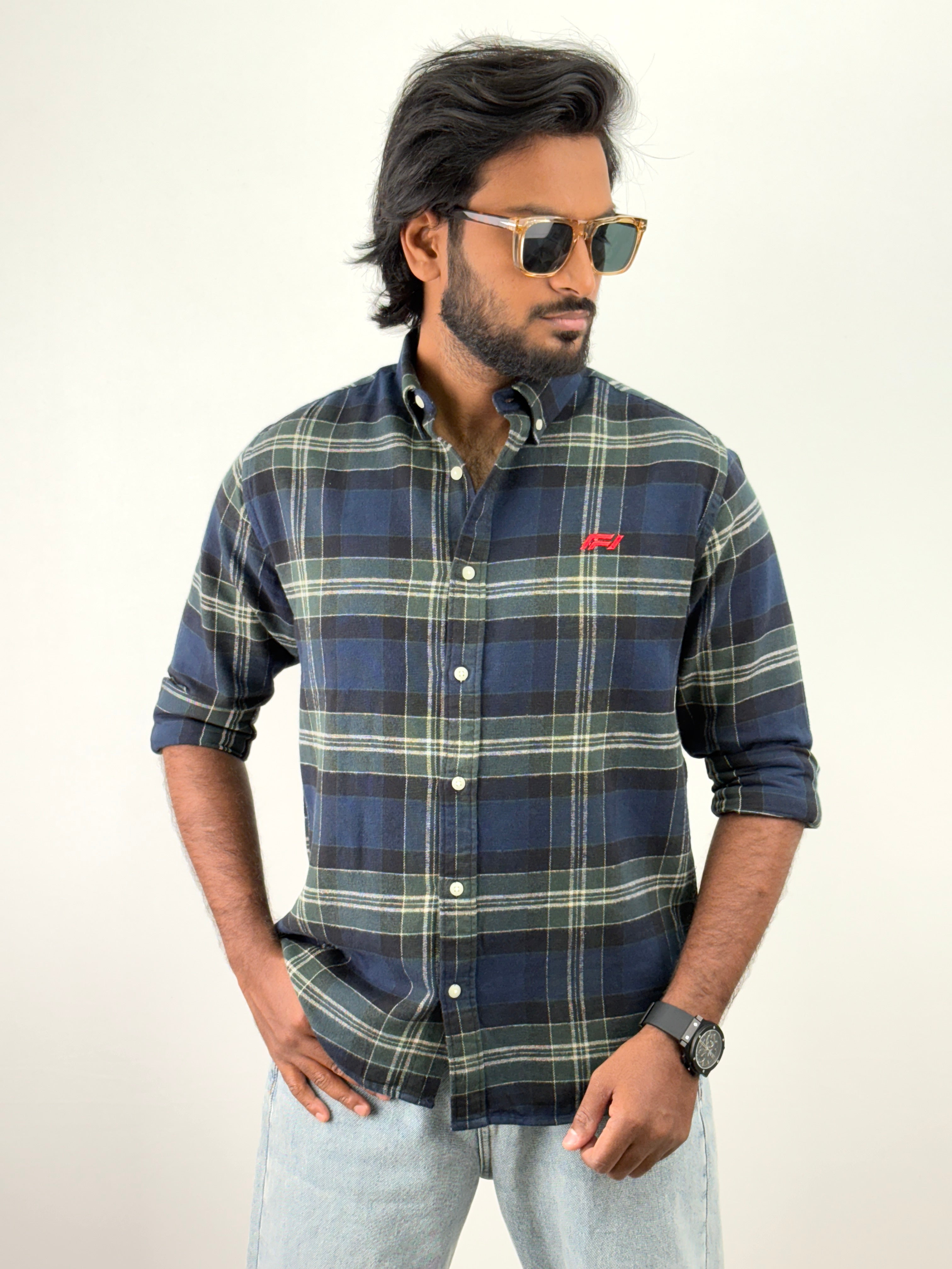 Navy Flannel Shirts