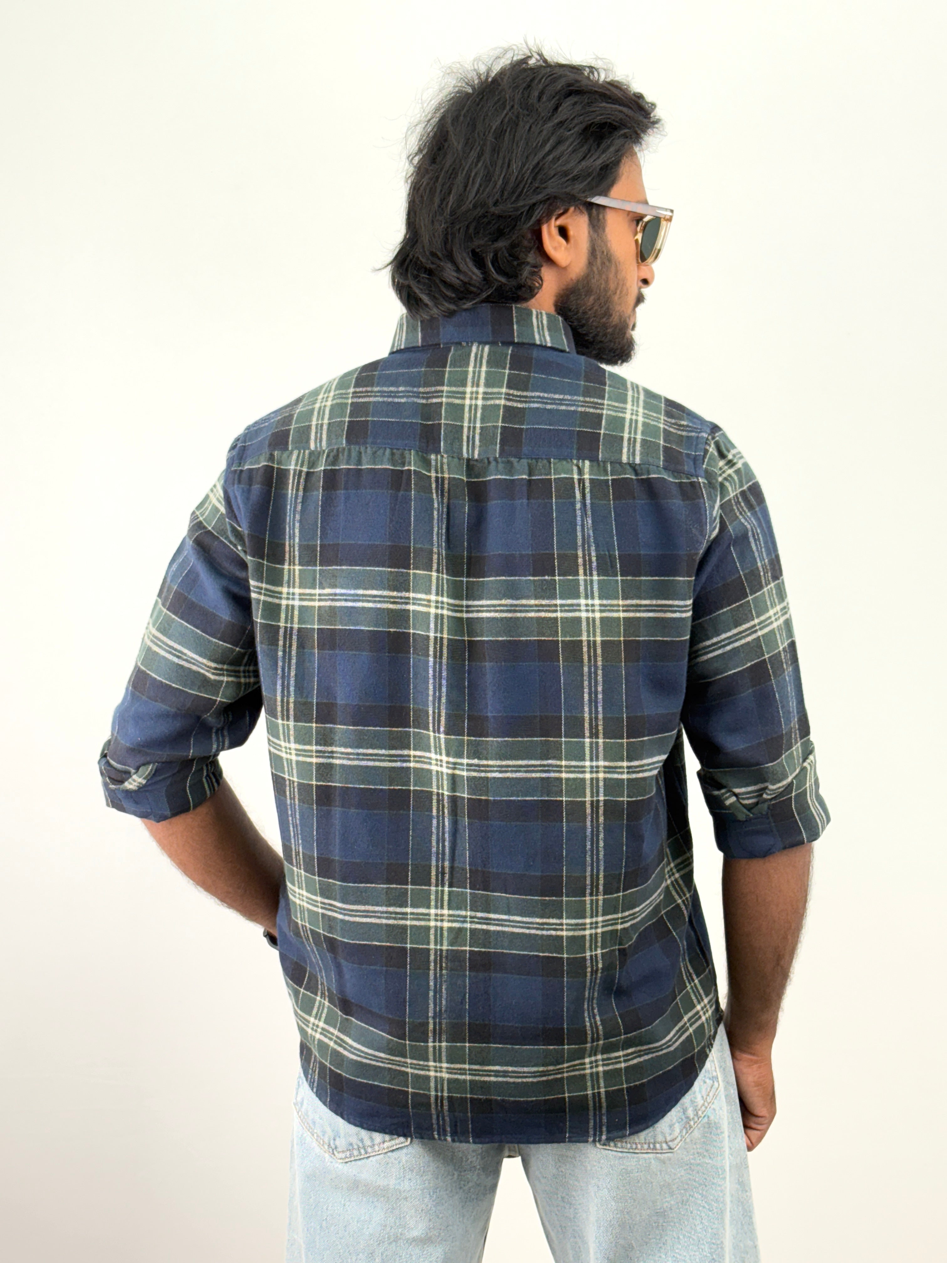 Navy Flannel Shirts