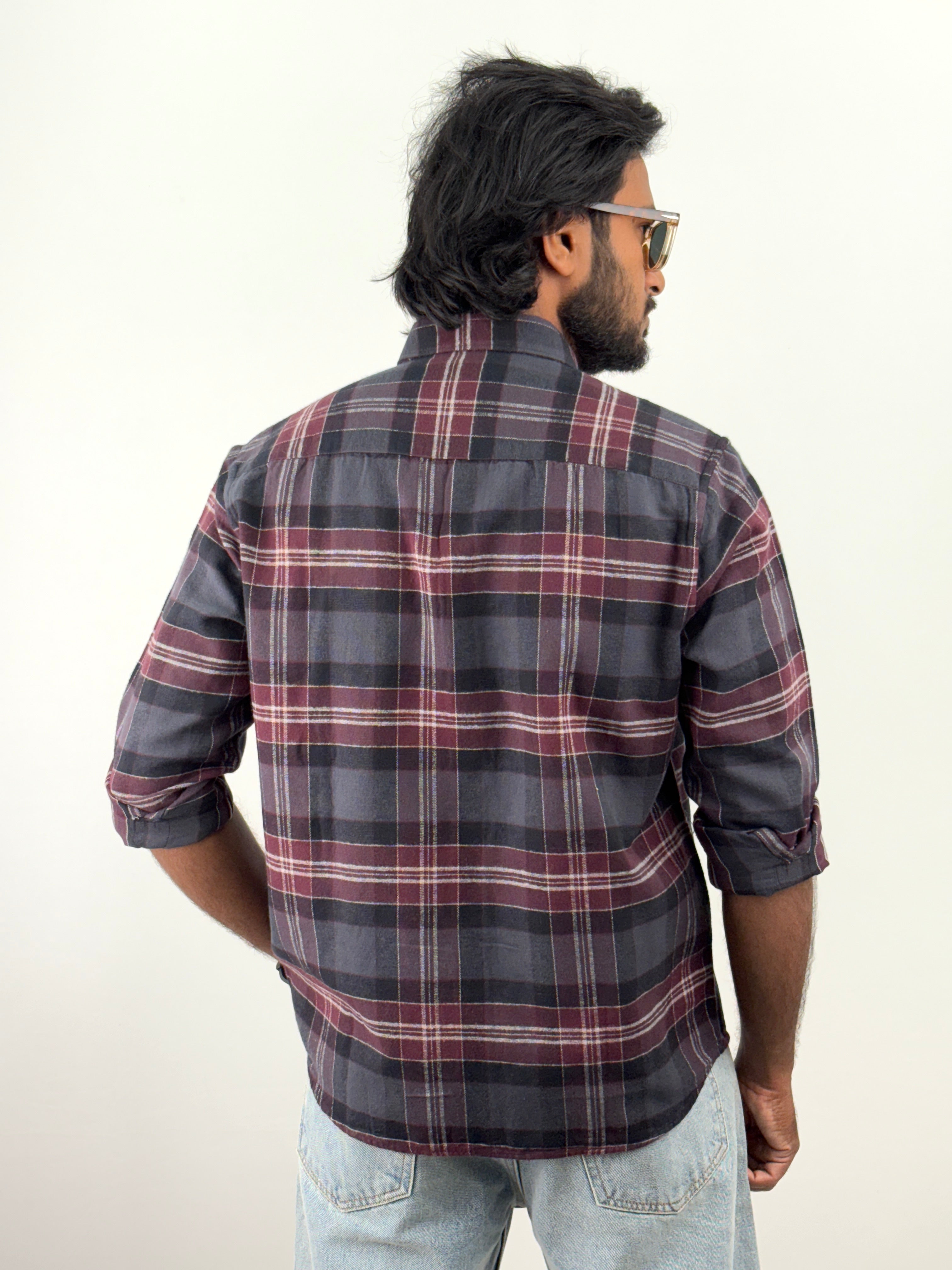 Burgundy Flannel Shirts