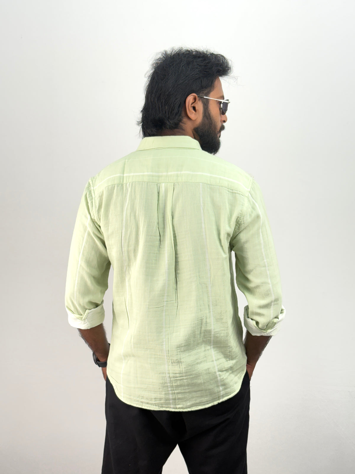 Light Green Stripe Shirt
