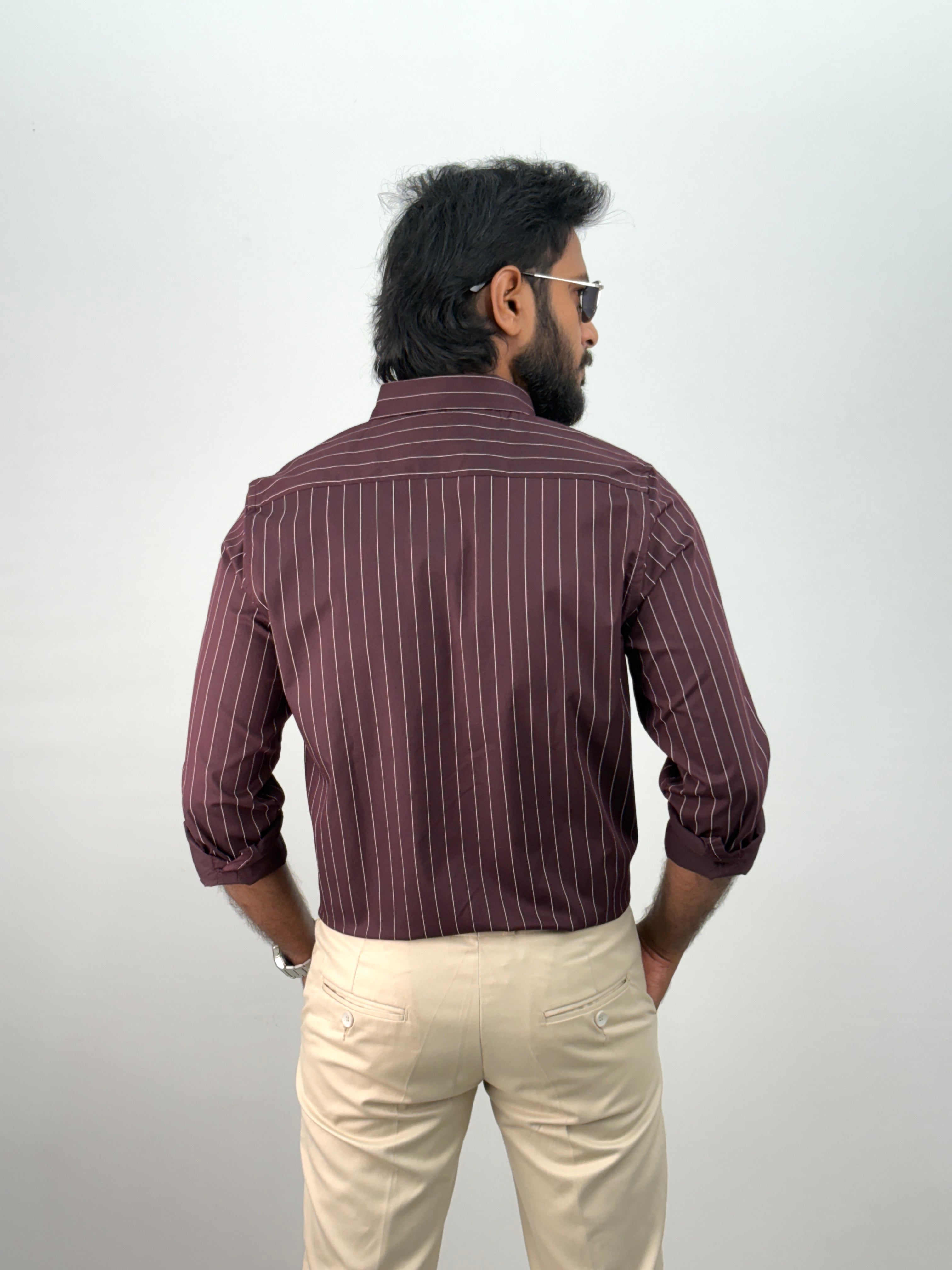 Maroon IMP Stripe Shirt