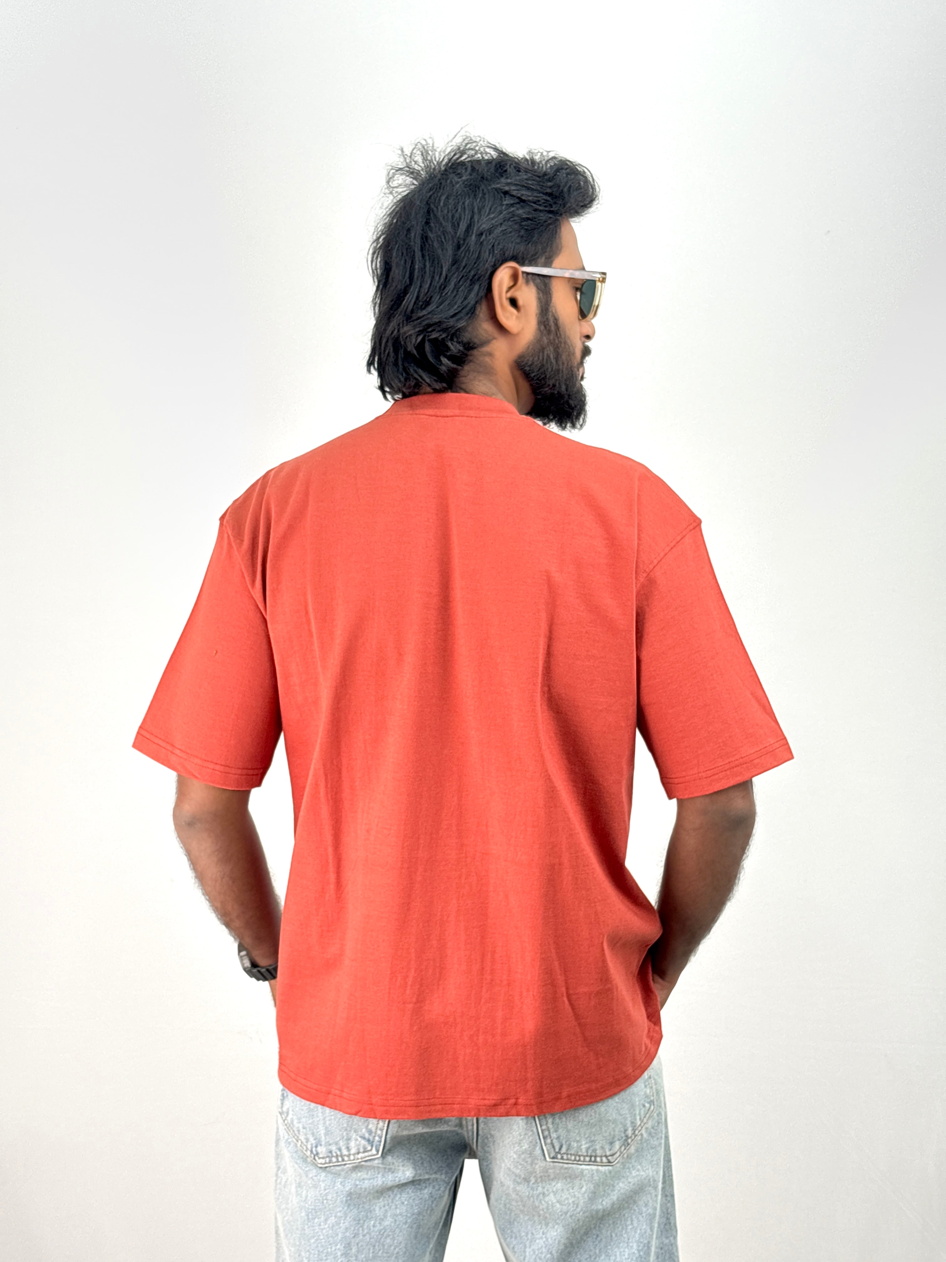 Rust Plain Oversized T-Shirt