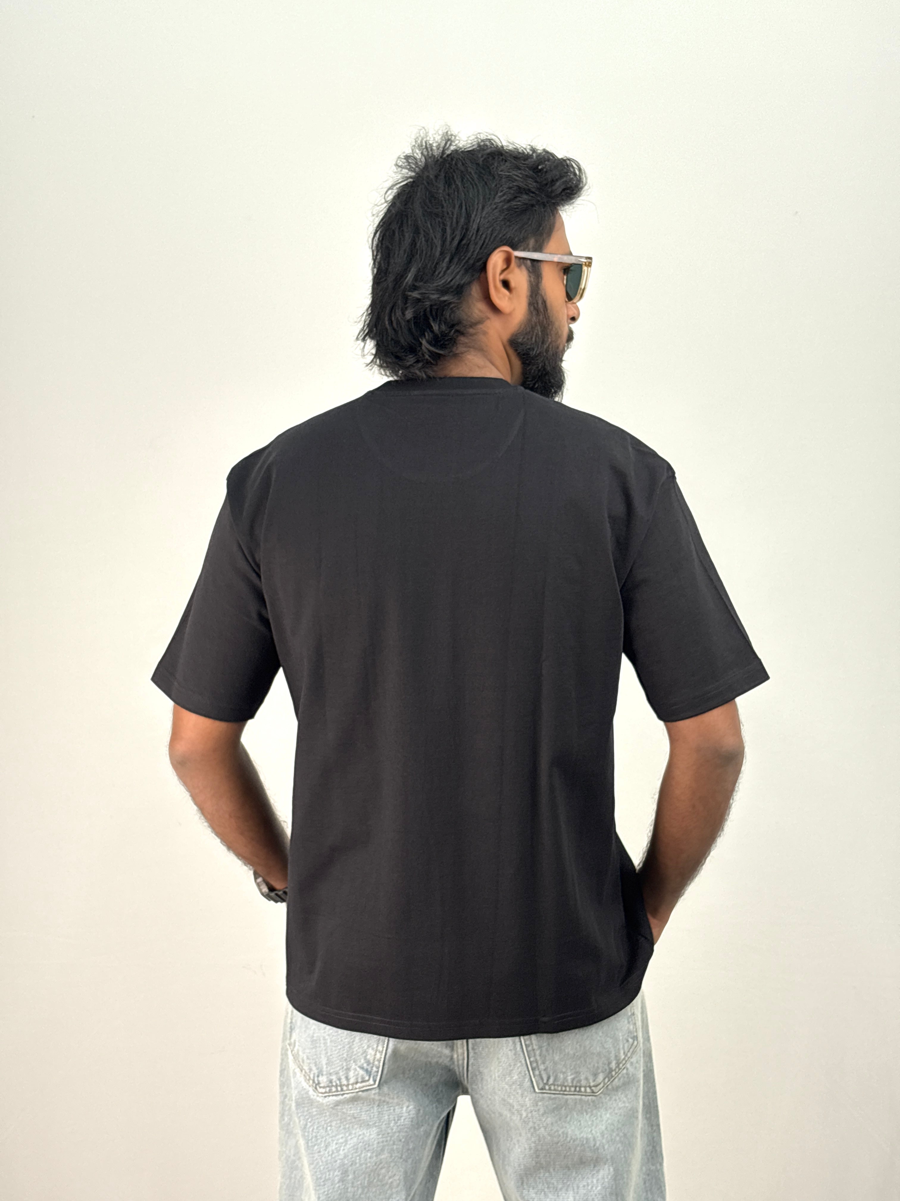 Black Plain Oversized T-Shirt
