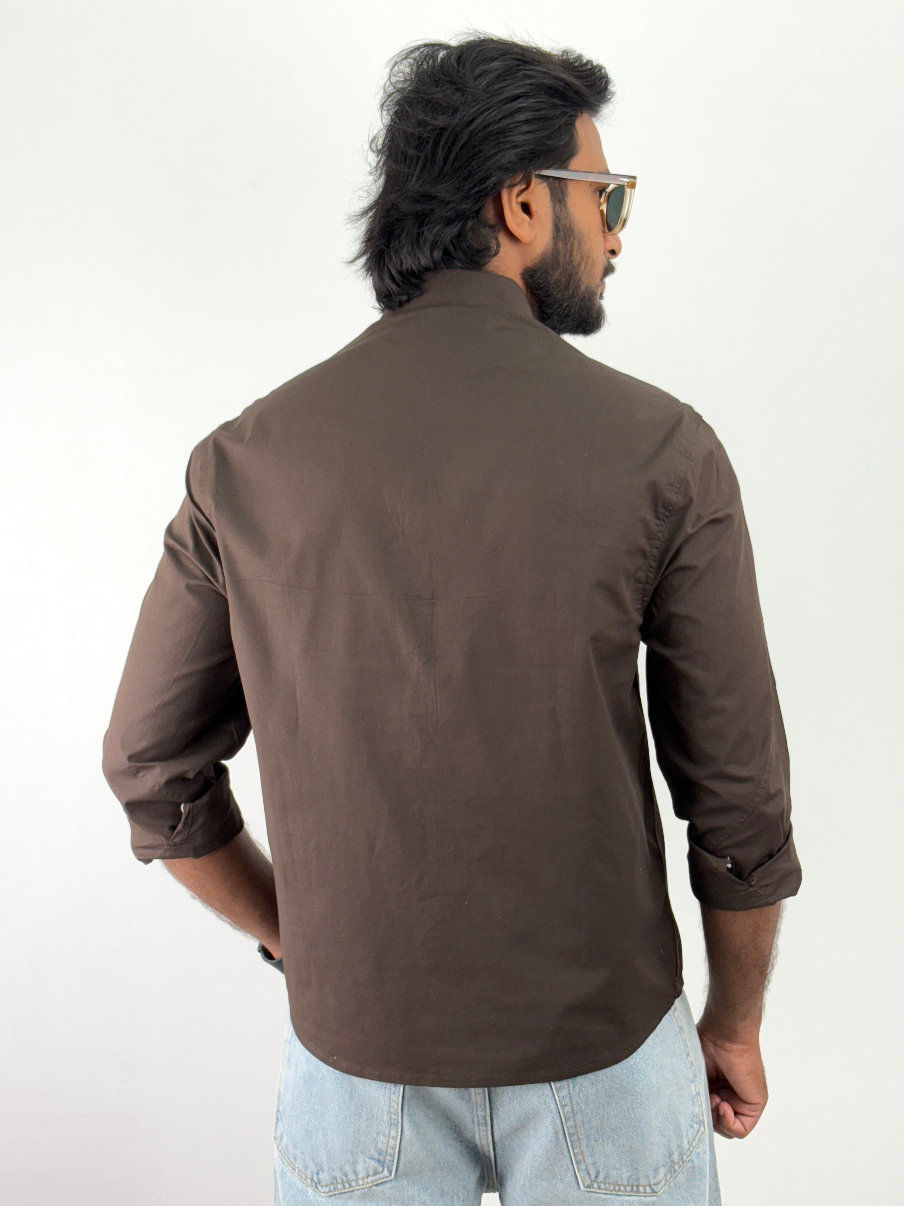 Dark Brown Oversized Shirt