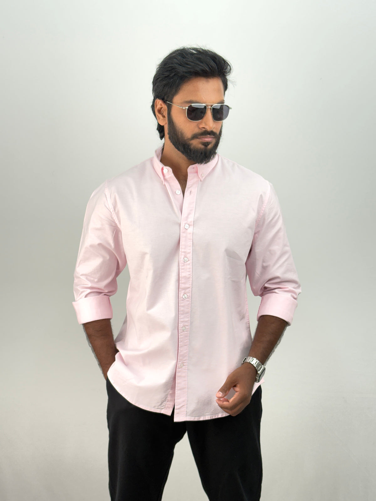 Pink Elbow Patch Shirt 1